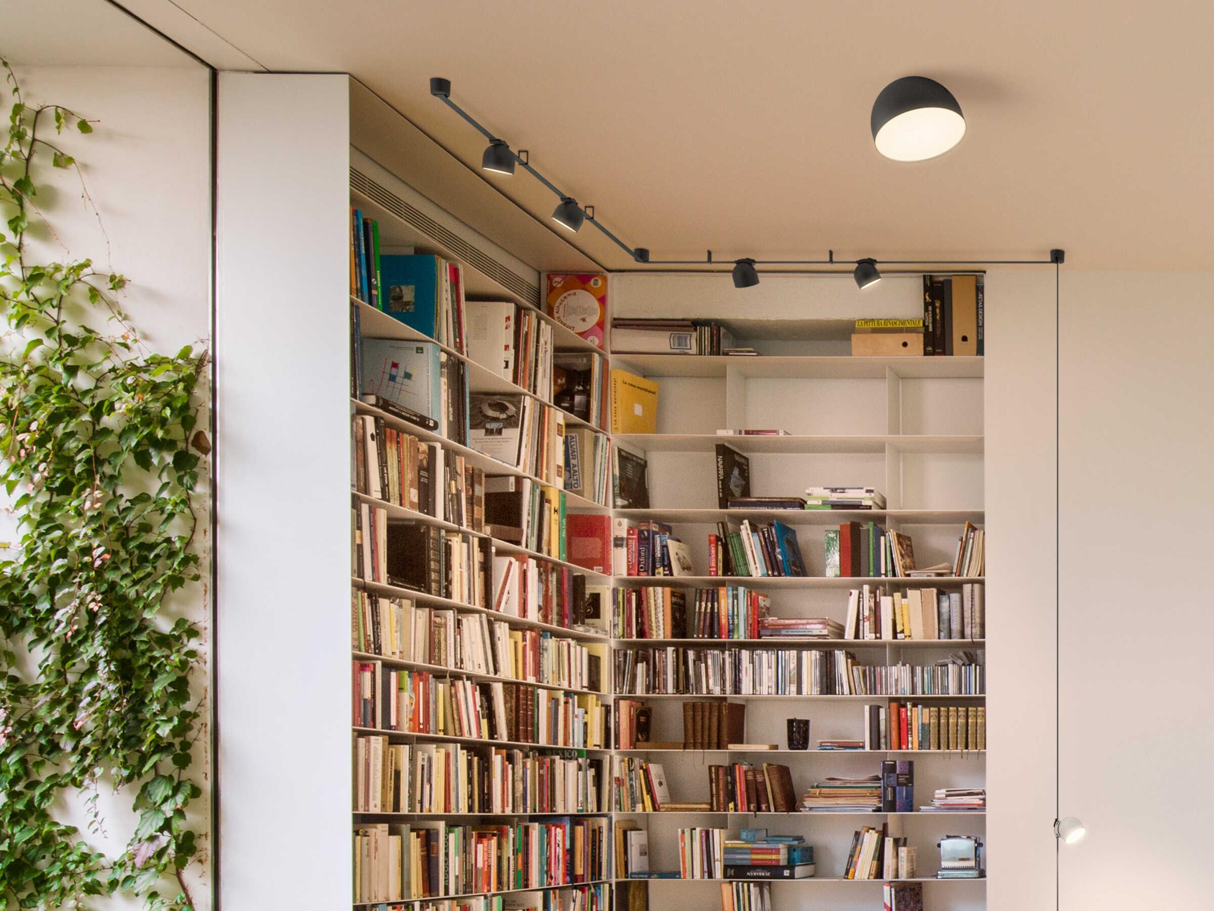 Vibia Plusminus Solo 1-Light Black Dome Flush Mount