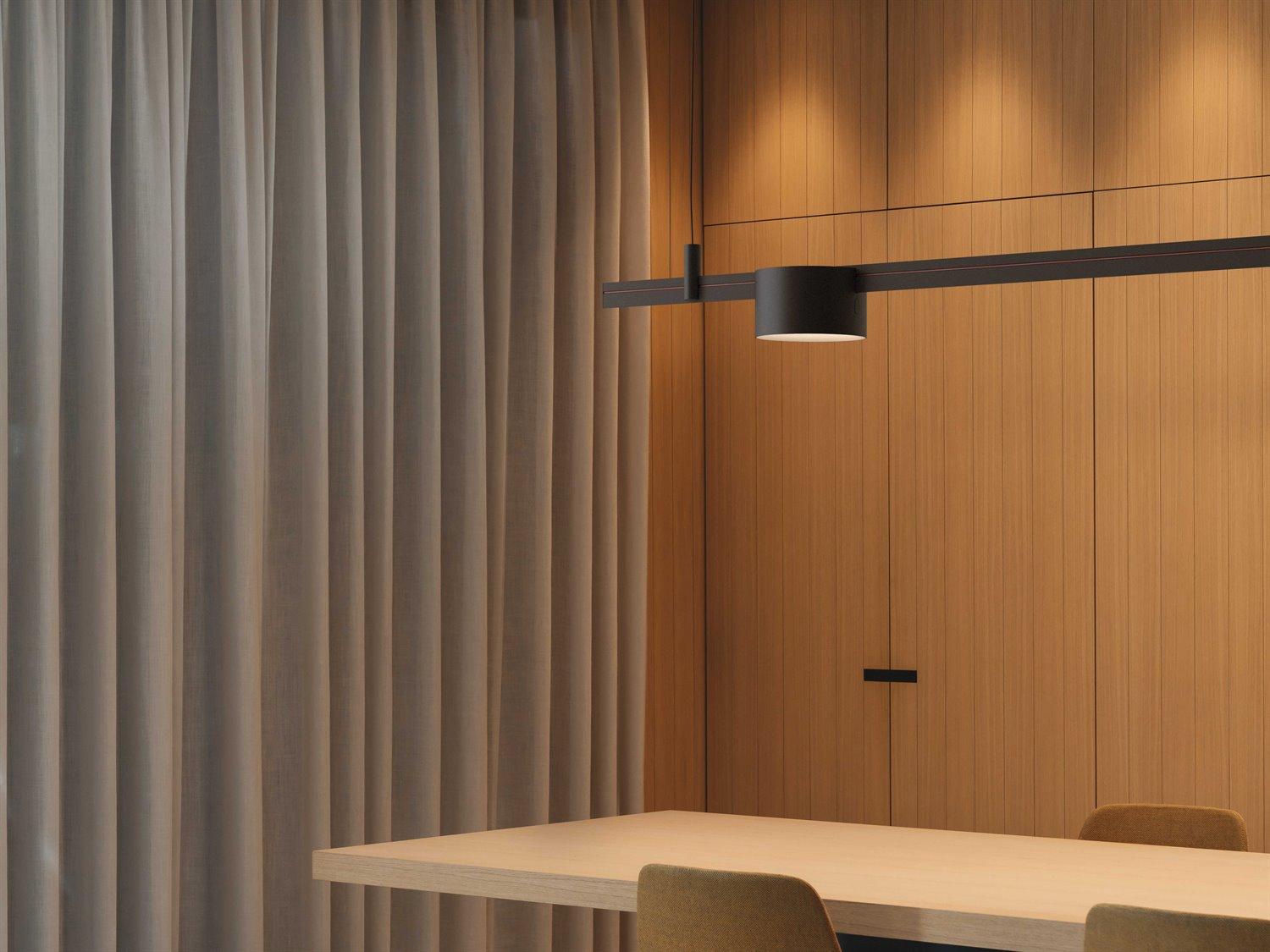 Vibia Bind 1-Light Black Drum Track & Rail Light