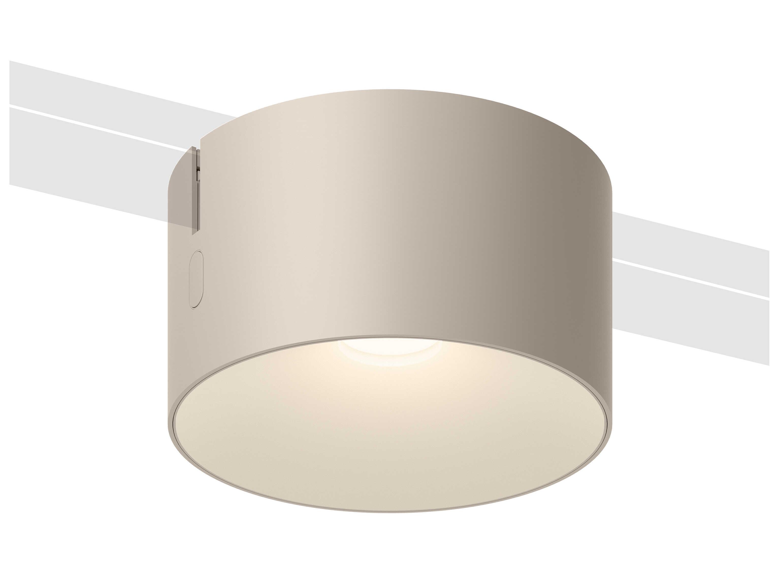 Vibia Bind 1-Light Off White Drum Track & Rail Light