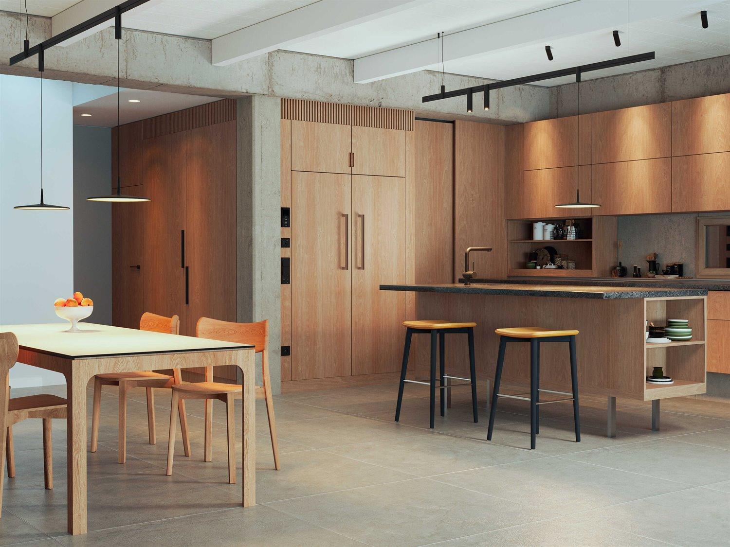 Vibia Bind 1-Light Gray Round Track & Rail Light