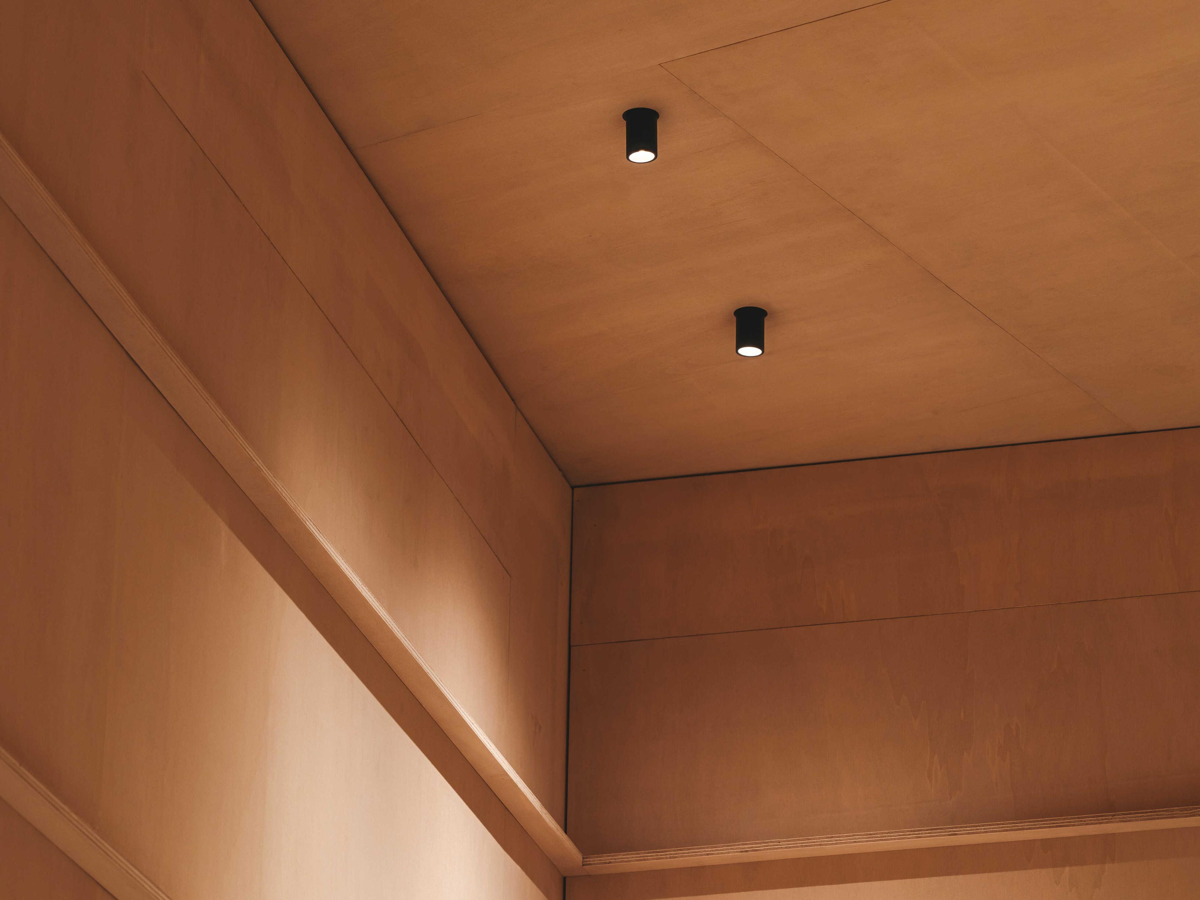 Vibia Bind Solo 1-Light Black Cylinder Flush Mount