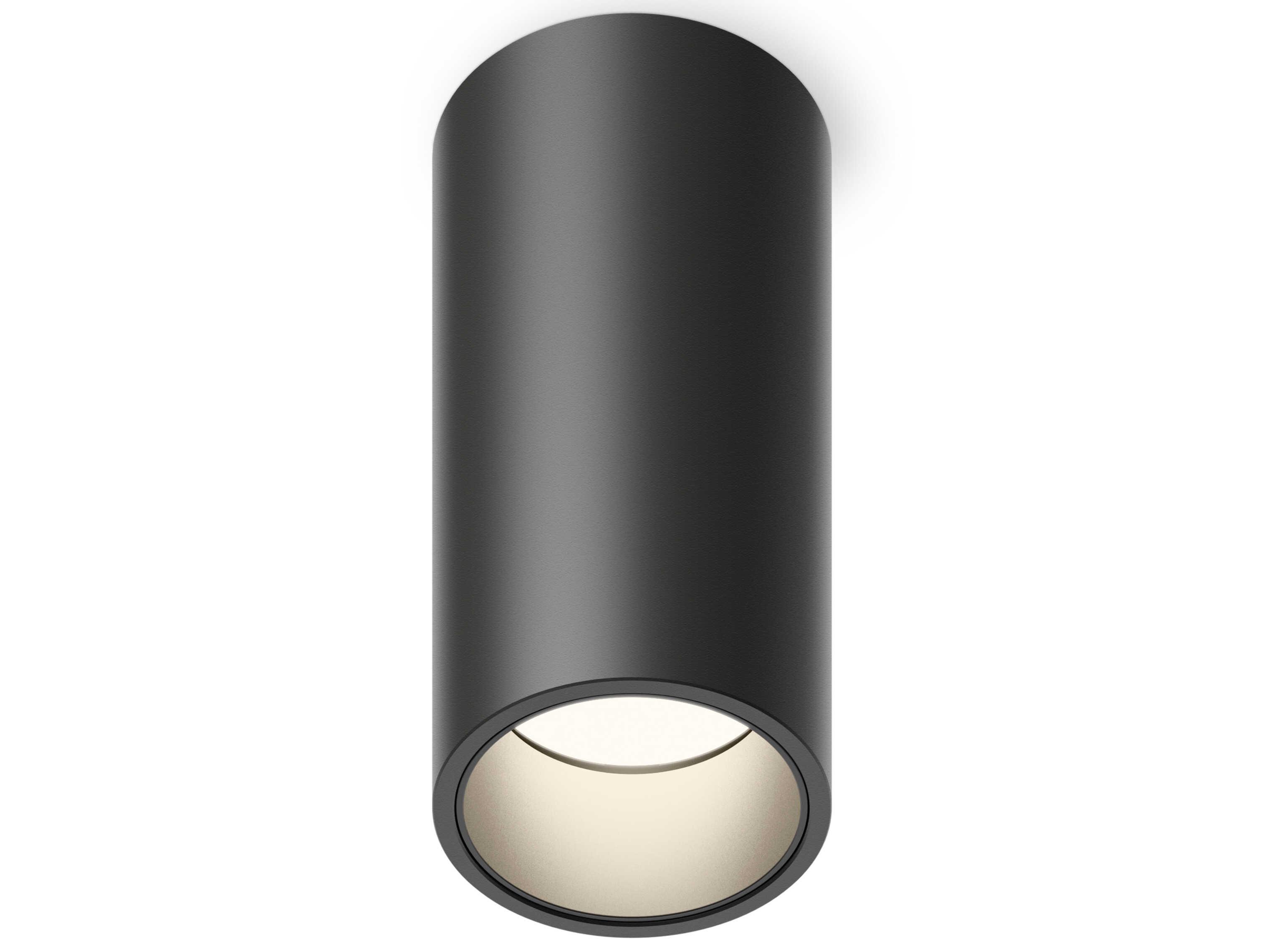 Vibia Bind Solo 1-Light Black Cylinder Flush Mount
