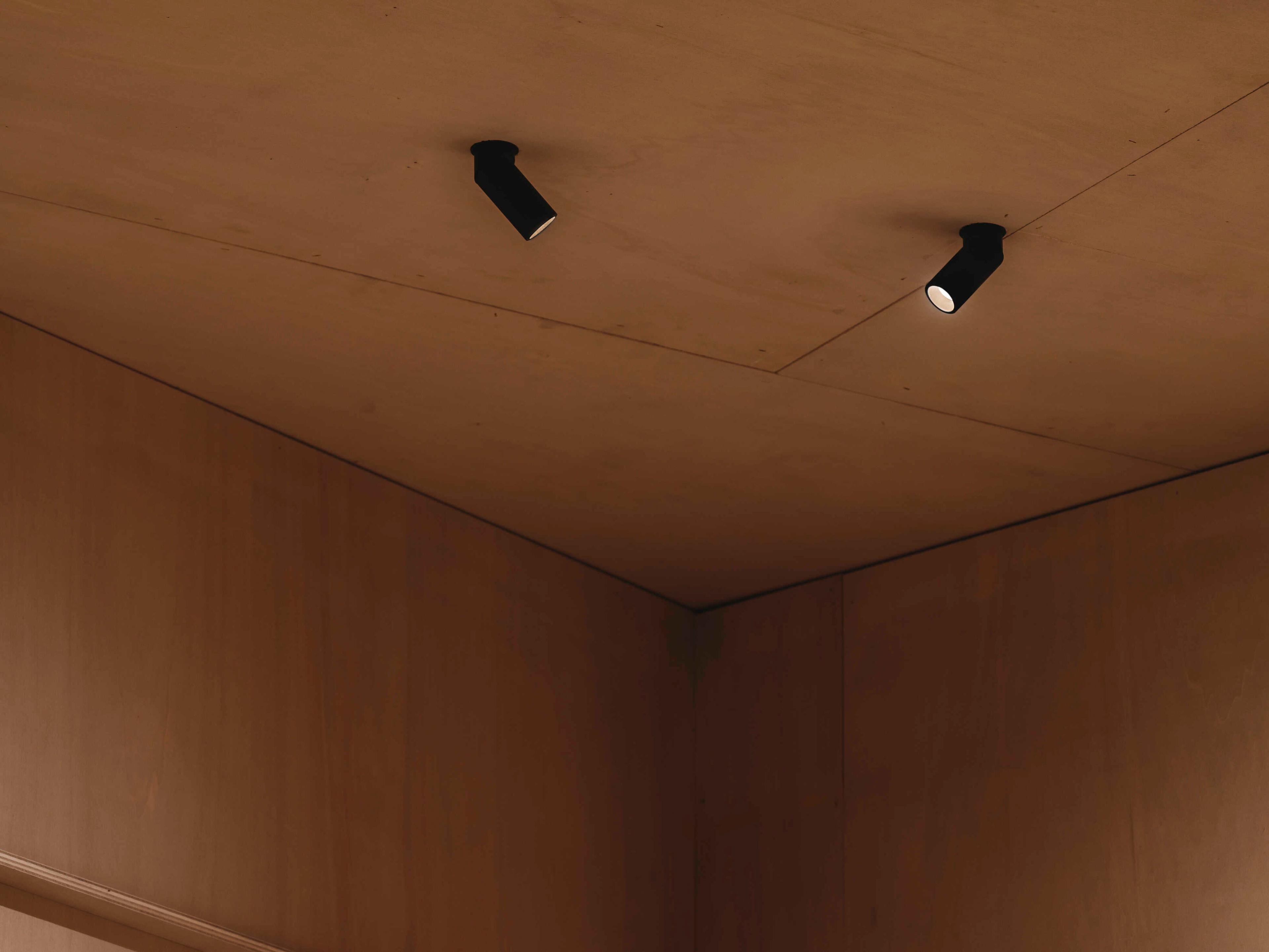 Vibia Bind Solo 1-Light Black Cylinder Flush Mount