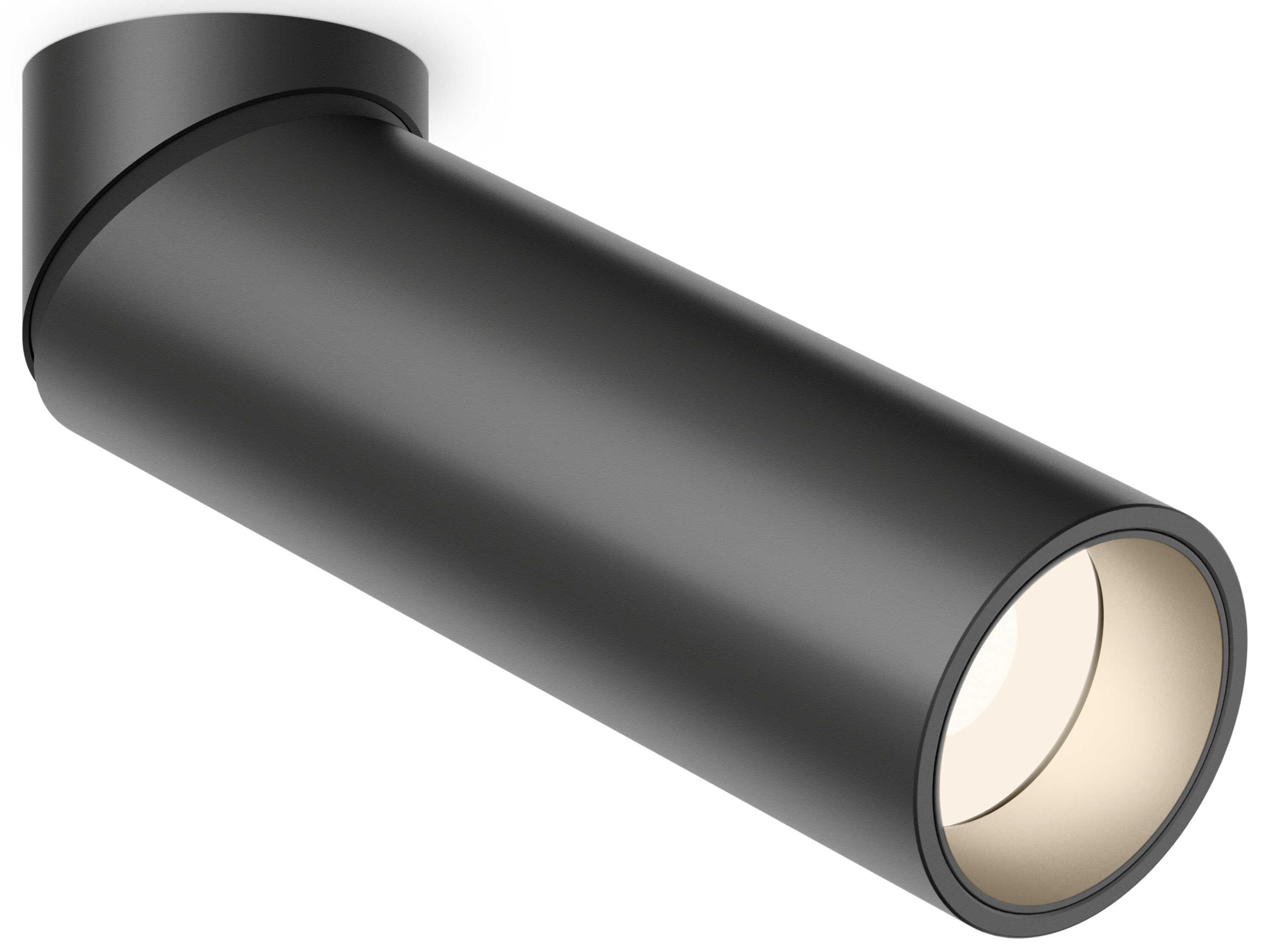 Vibia Bind Solo 1-Light Black Cylinder Flush Mount