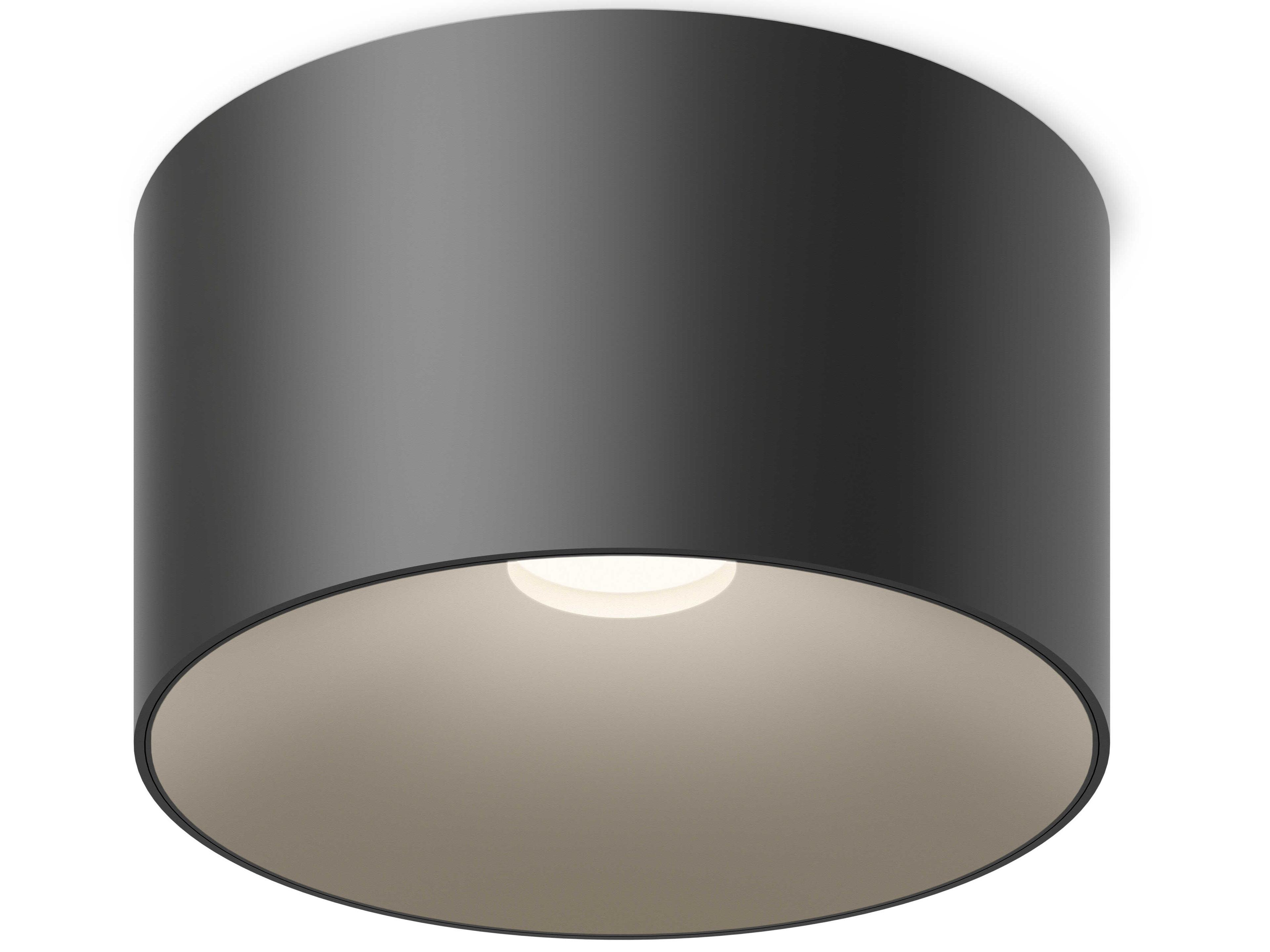 Vibia Bind Solo 1-Light Black Cylinder Flush Mount