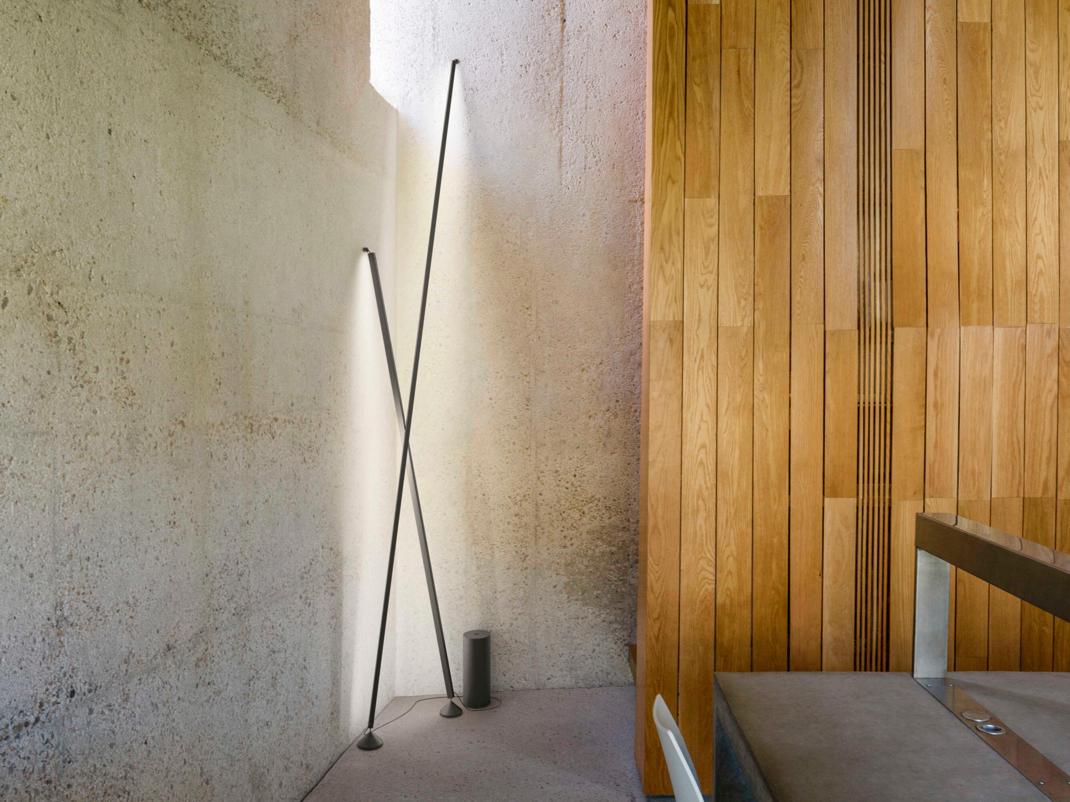 Vibia Sticks Black LED Floor Lamp