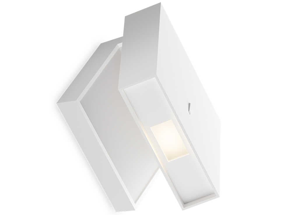 Vibia Alpha 1-Light White Satin Nickel Wall Sconce