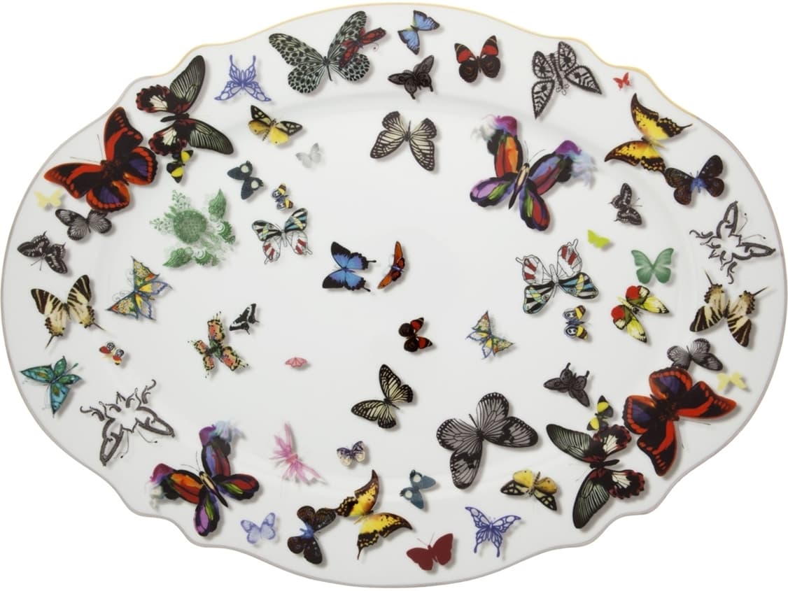 Vista Alegre Lacroix Butterfly Parade Large Platter