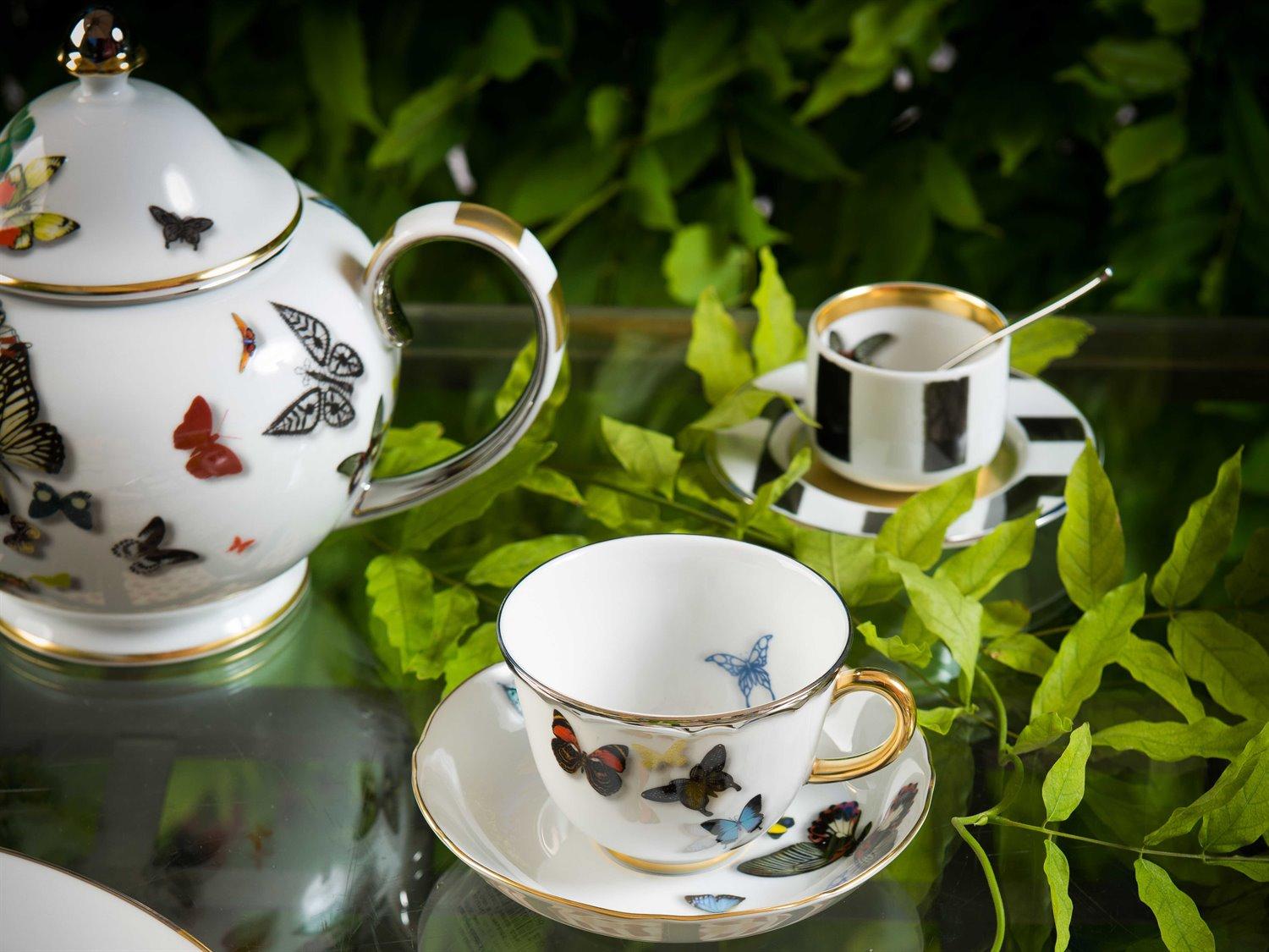 Vista Alegre Lacroix Butterfly Parade Tea Pot