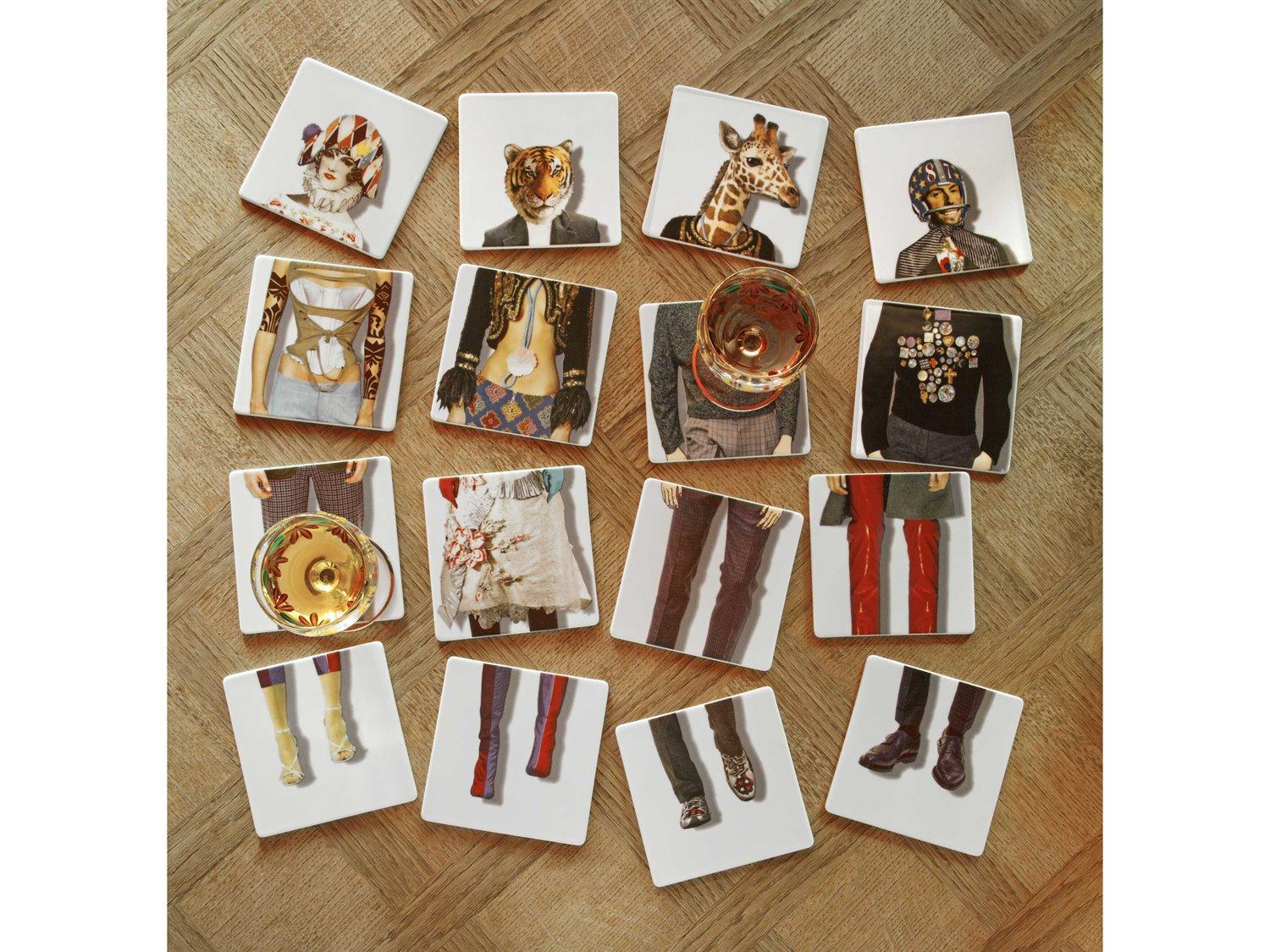 Vista Alegre Lacroix Love Who You Want Miss Harlequim Coasters Set of 4