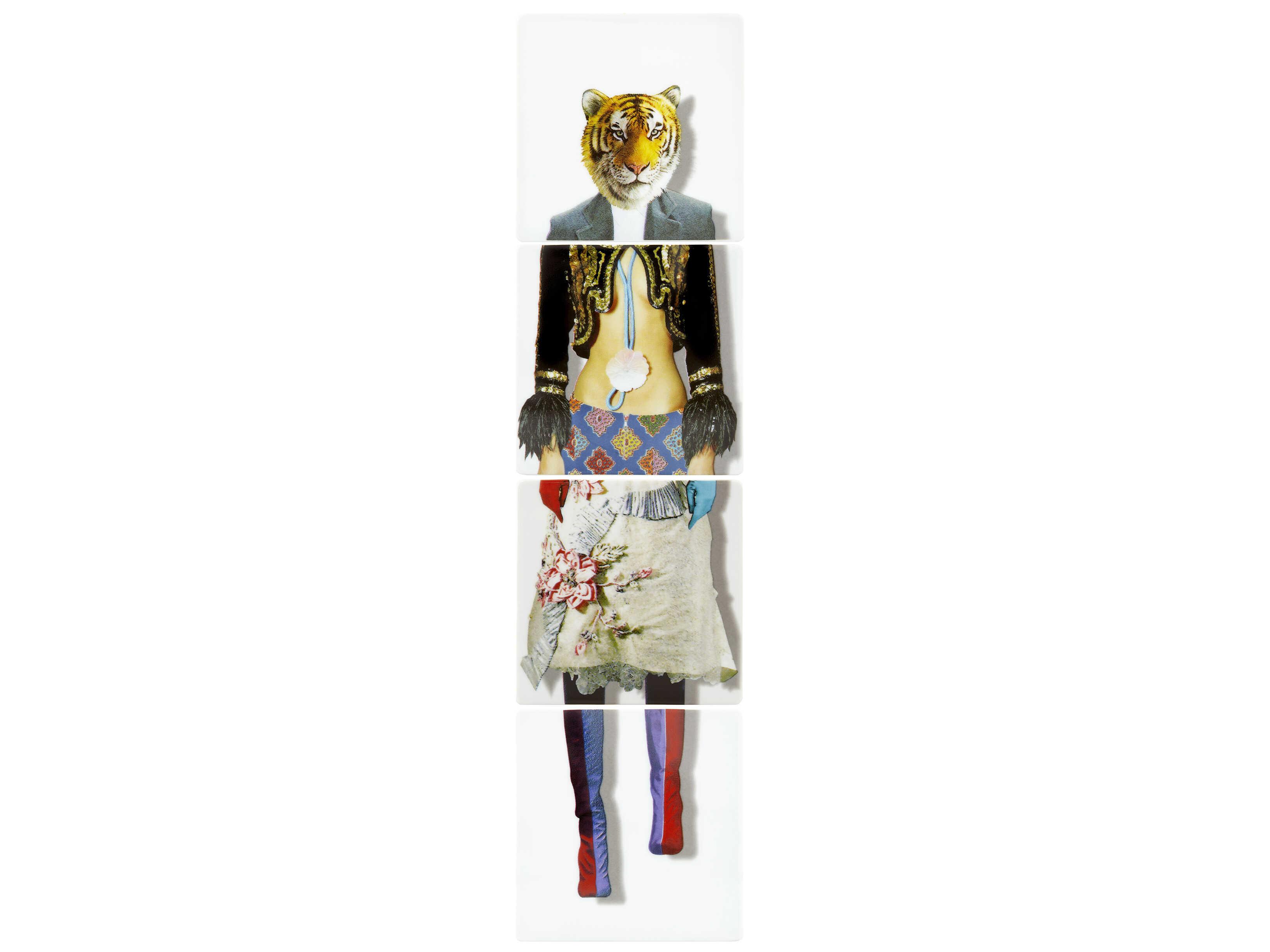 Vista Alegre Lacroix Love Who You Want Tiger Coasters Set of 4