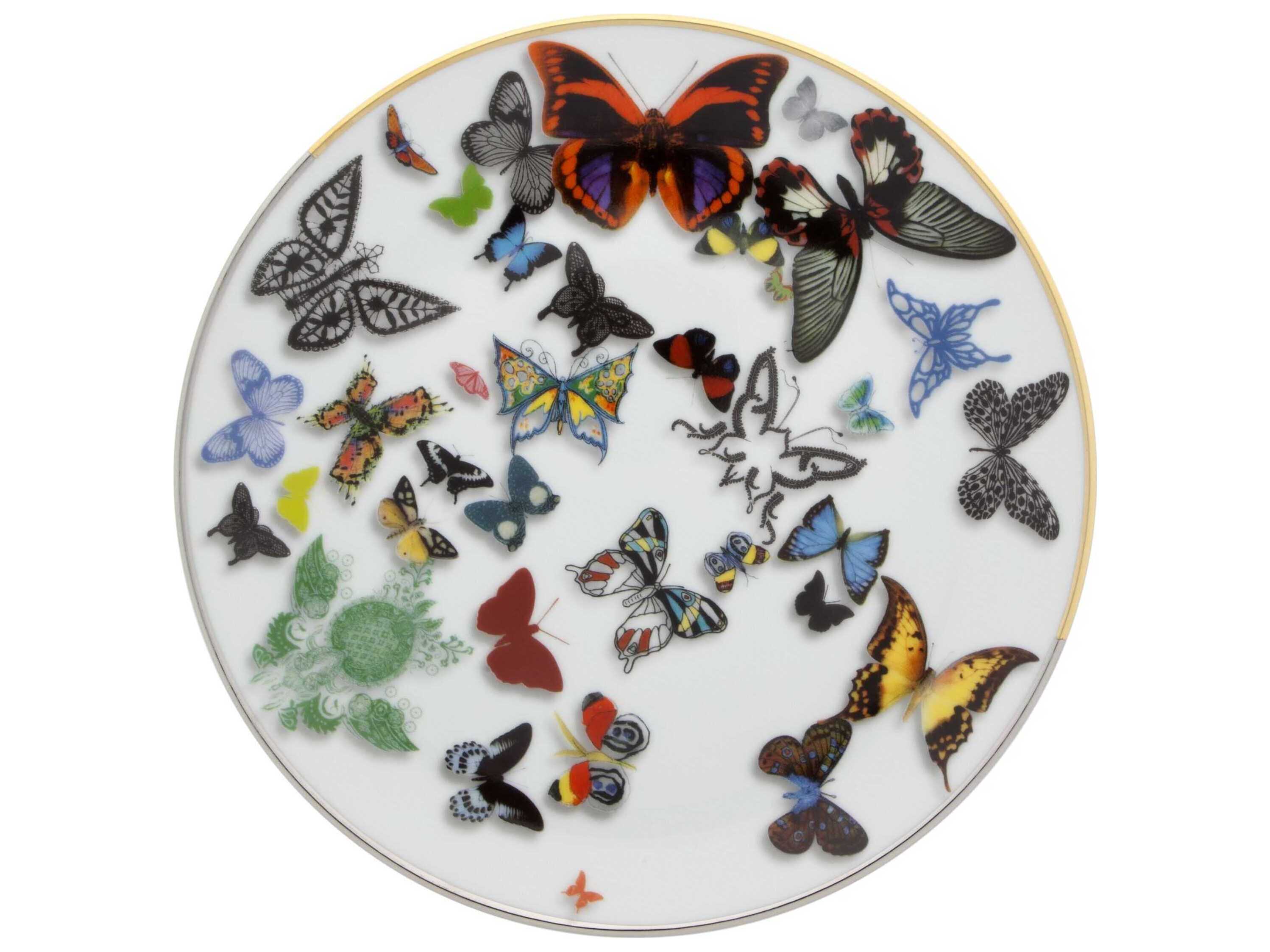 Vista Alegre Lacroix Butterfly Parade Dessert Plate Set of 4