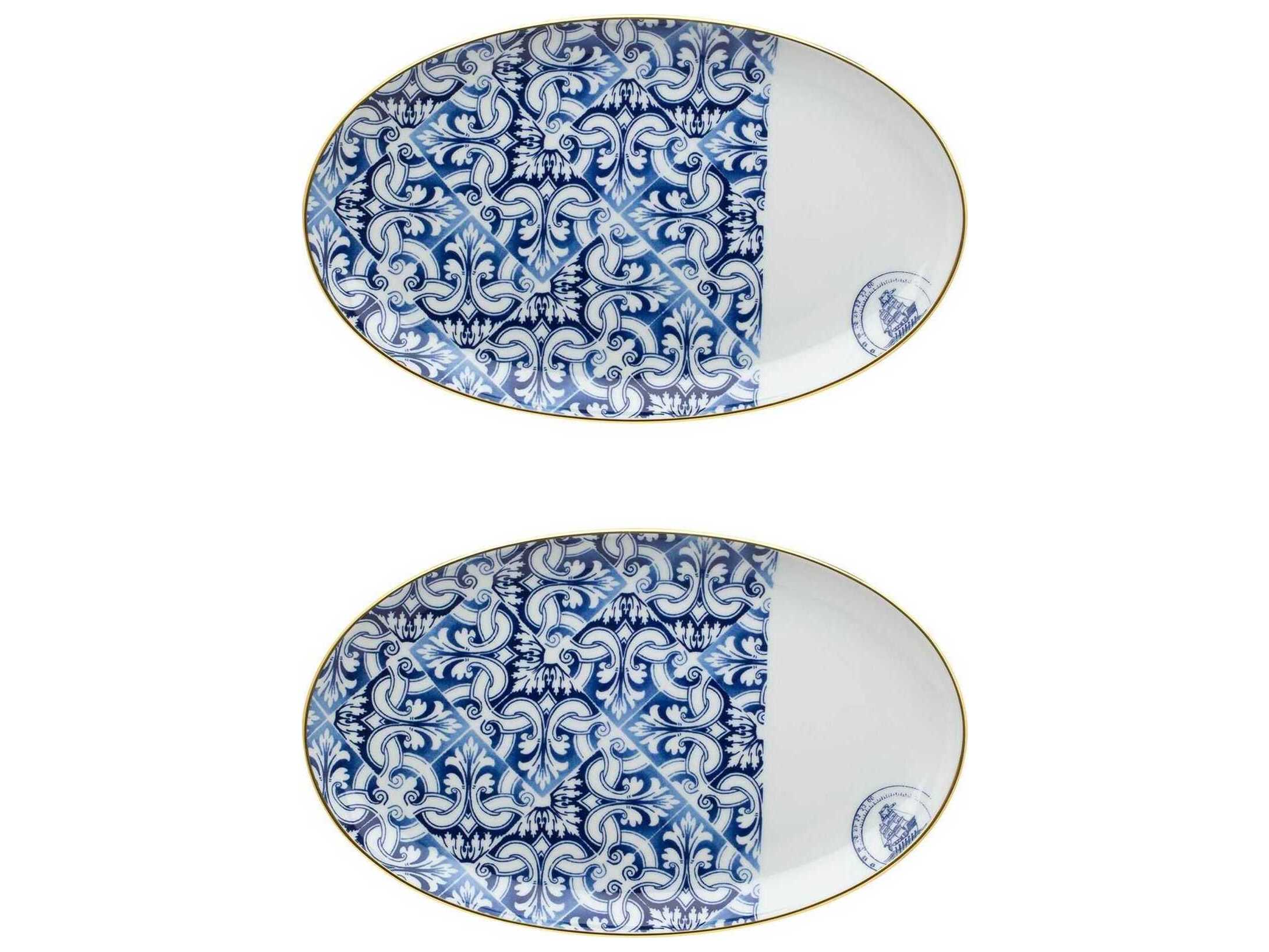 Vista Alegre Transatlantica Medium Oval Platter Set of 2
