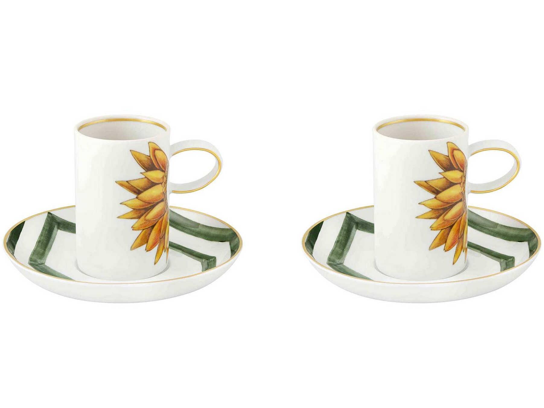 Vista Alegre Amazonia Expresso Cups and Saucers Set of 2