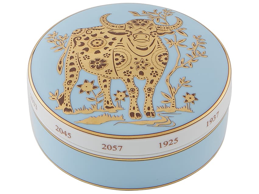 Vista Alegre Golden Ox Large Round Box