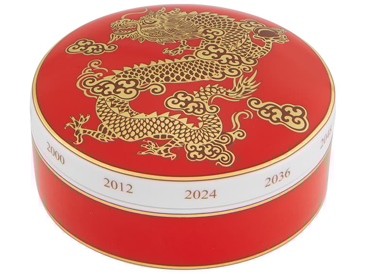Vista Alegre Golden Dragon Large Round Box