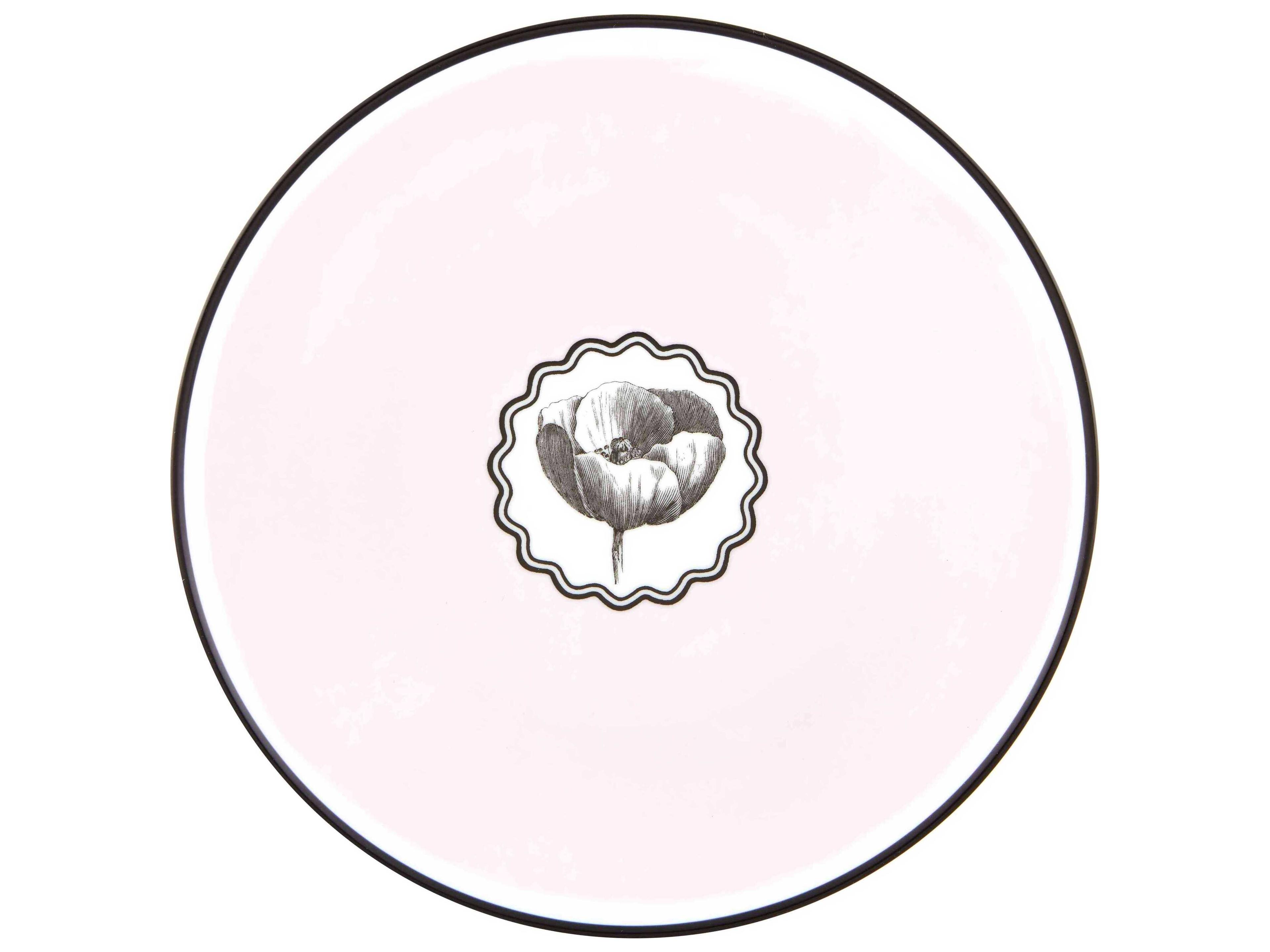 Vista Alegre Lacroix Herbariae Pink Dessert Plate Set of 4