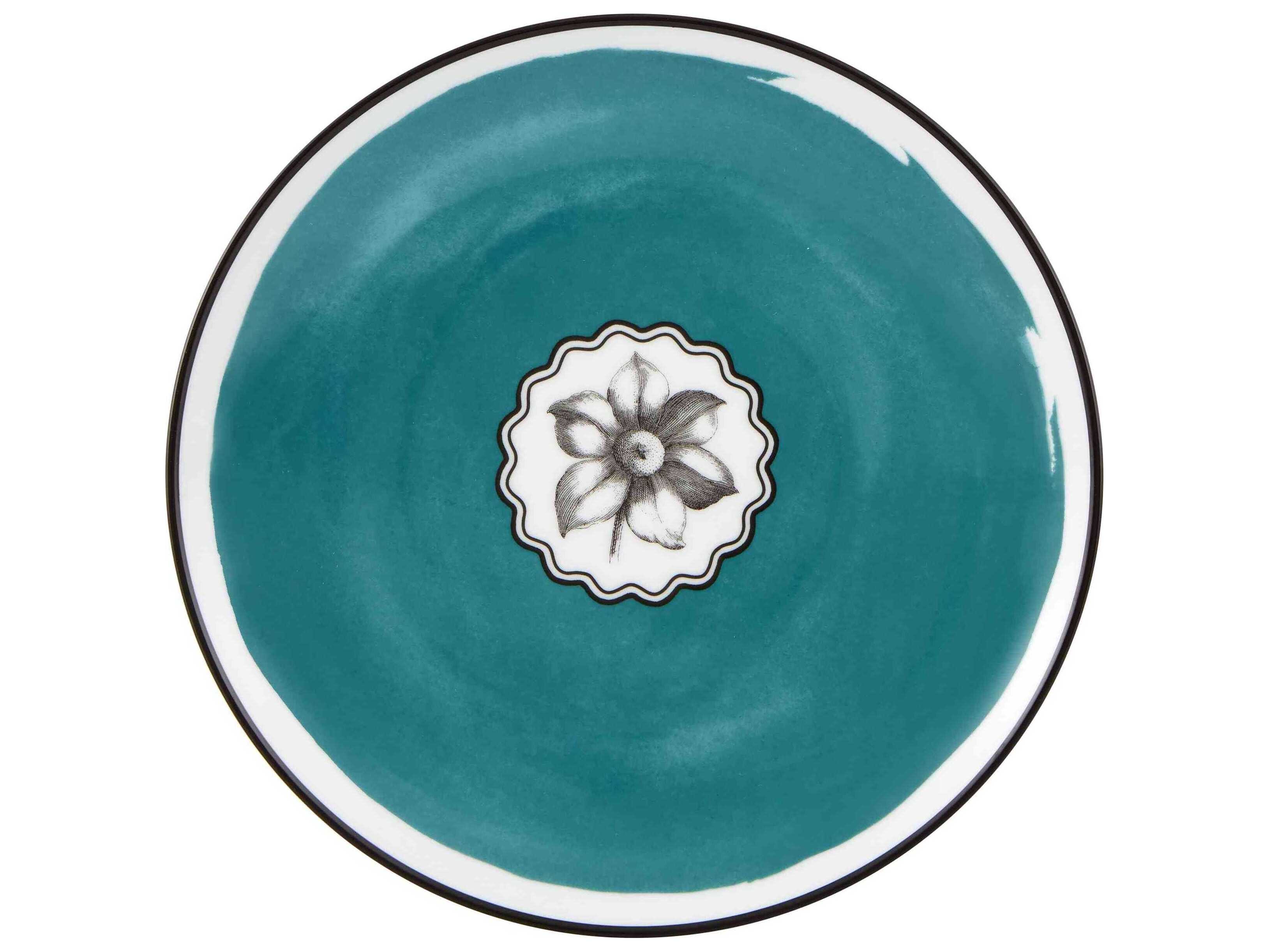 Vista Alegre Lacroix Herbariae Peacock Dessert Plate Set of 4