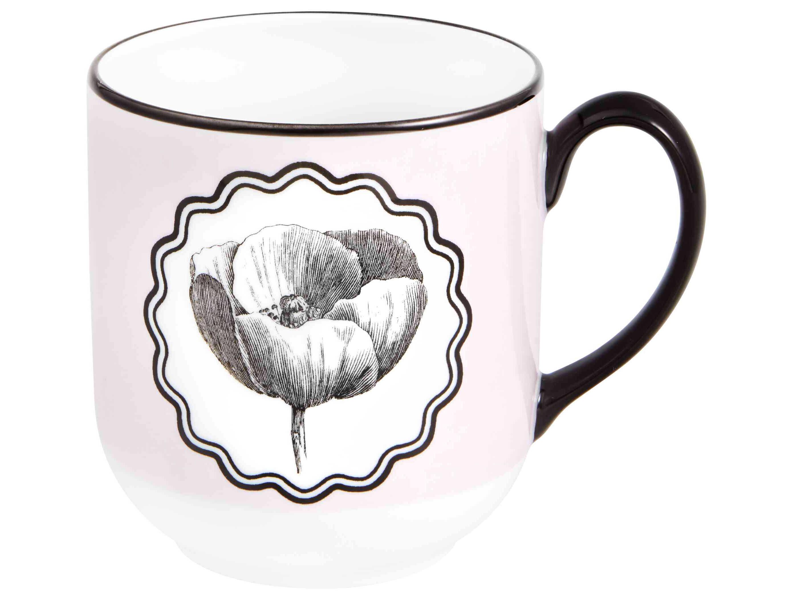 Vista Alegre Lacroix Herbariae Pink Mug Set of 4