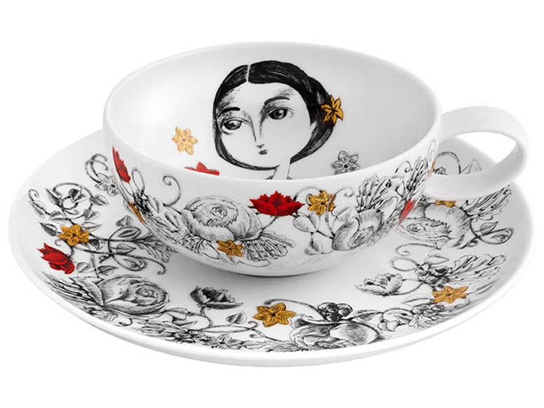 Vista Alegre Rainhas De Portugal Tea Cup and Saucers Set of 6
