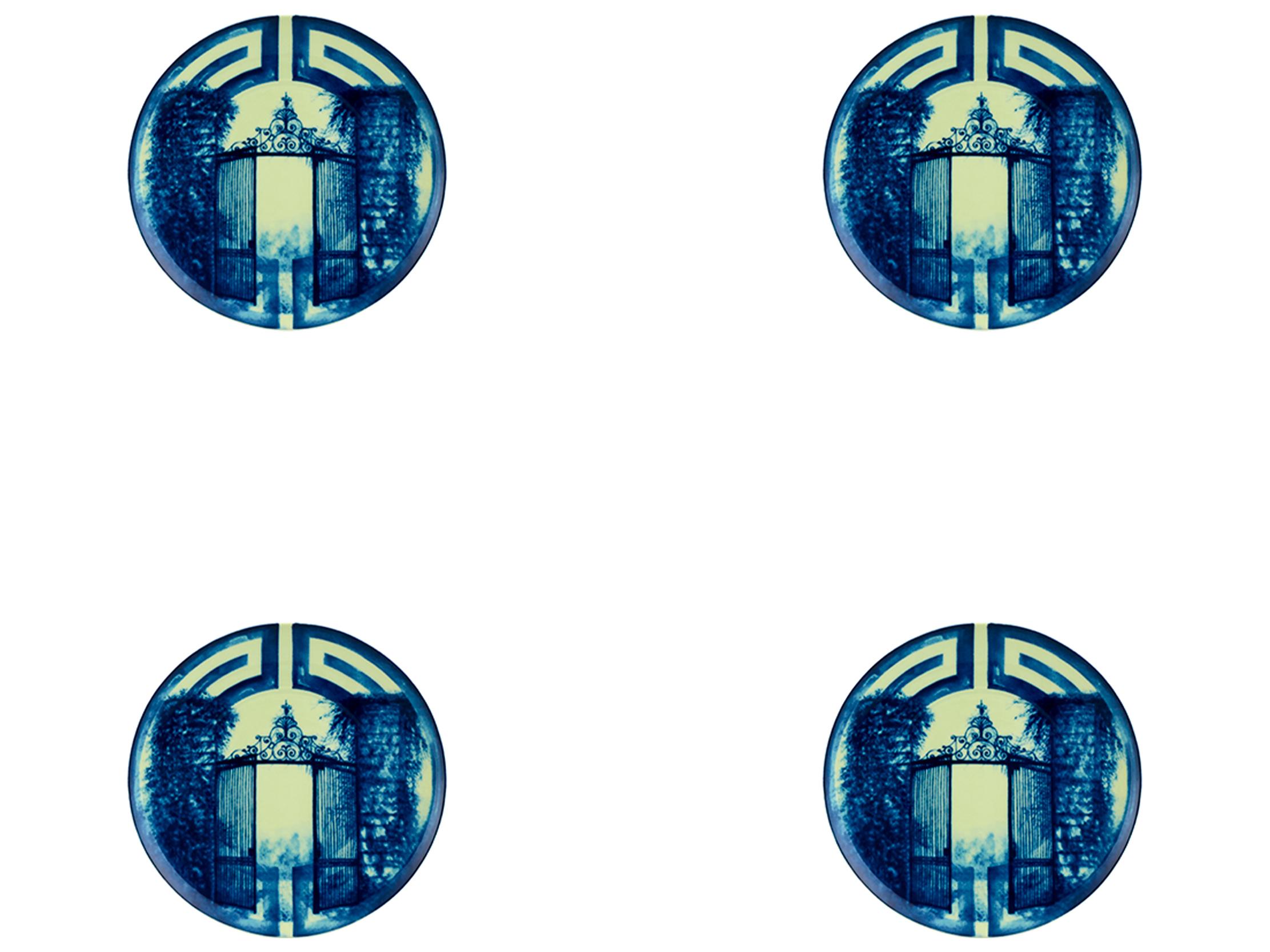 Vista Alegre The Meaning Blue Bread and Butter Set of 4