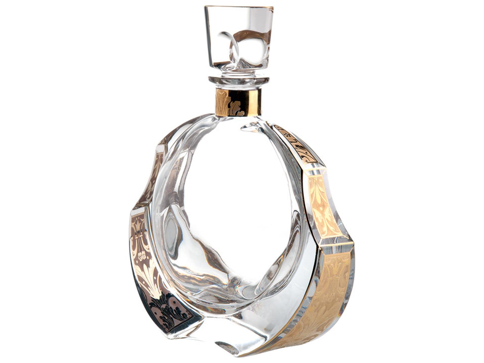 Vista Alegre Rinascente Whisky Decanter with Gold
