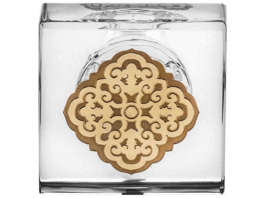 Vista Alegre Golden Whisky Decanter with Gold Pig