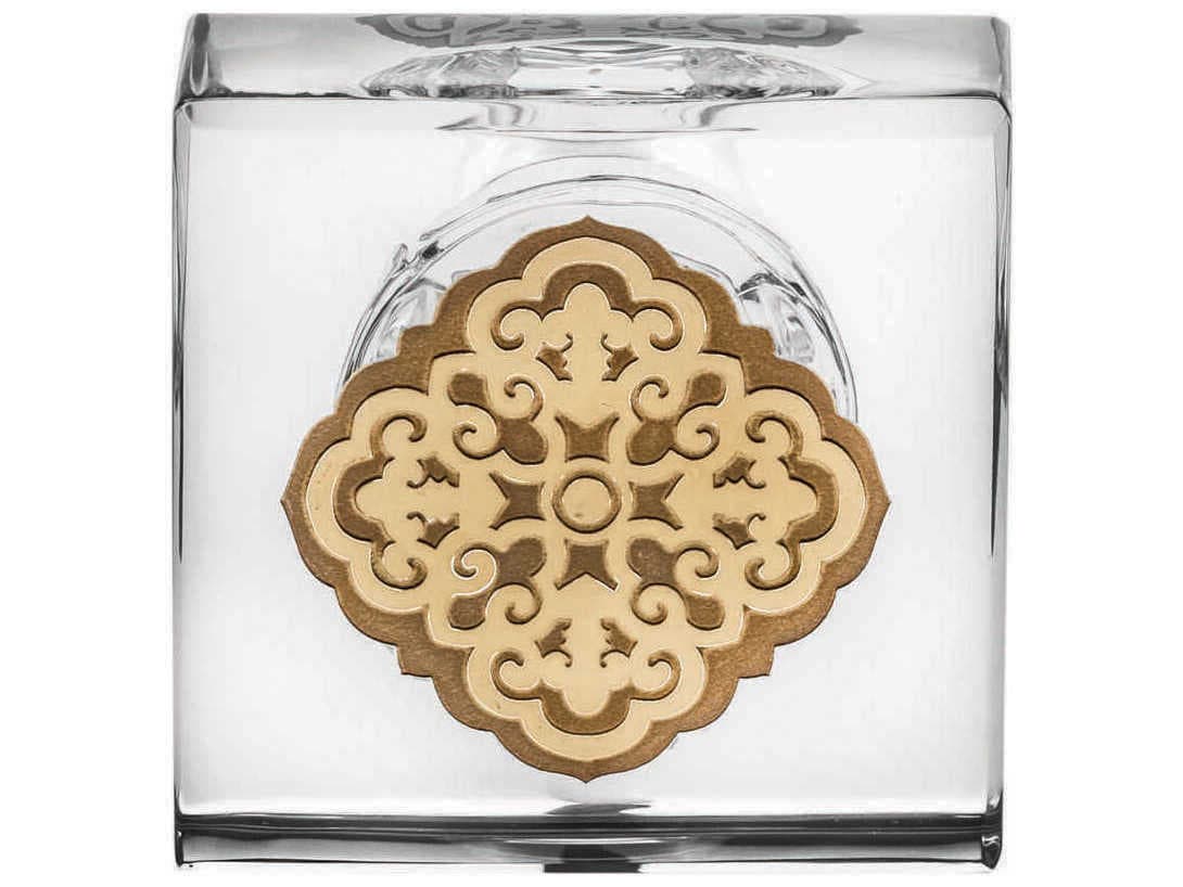 Vista Alegre Golden Whisky Decanter with Gold Rat