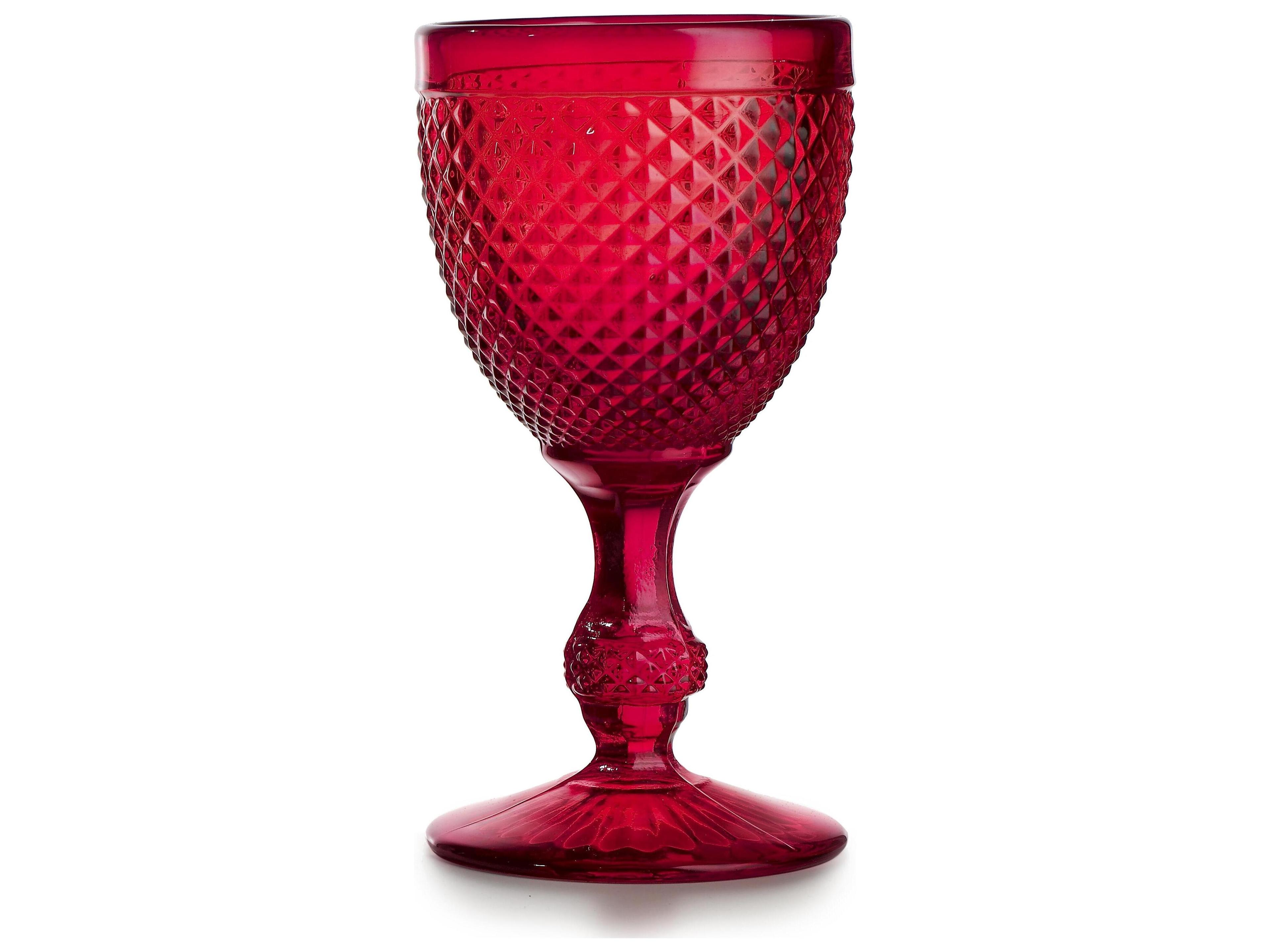 Vista Alegre Bicos Red Water Goblet Set of 4