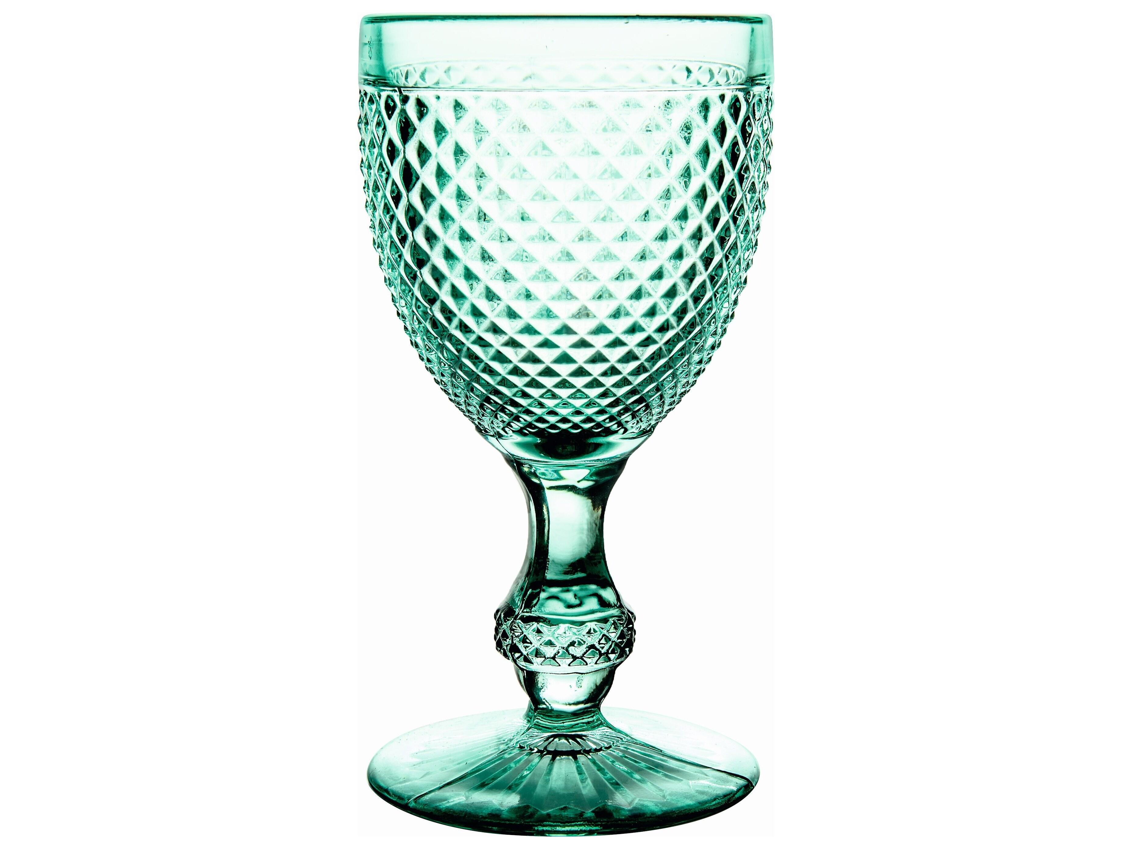 Vista Alegre Bicos Mint Green Water Goblet Set of 4