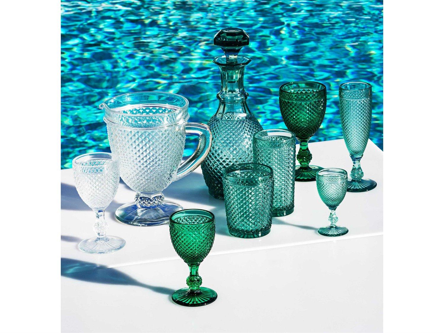 Vista Alegre Bicos Mint Green Water Goblet Set of 4