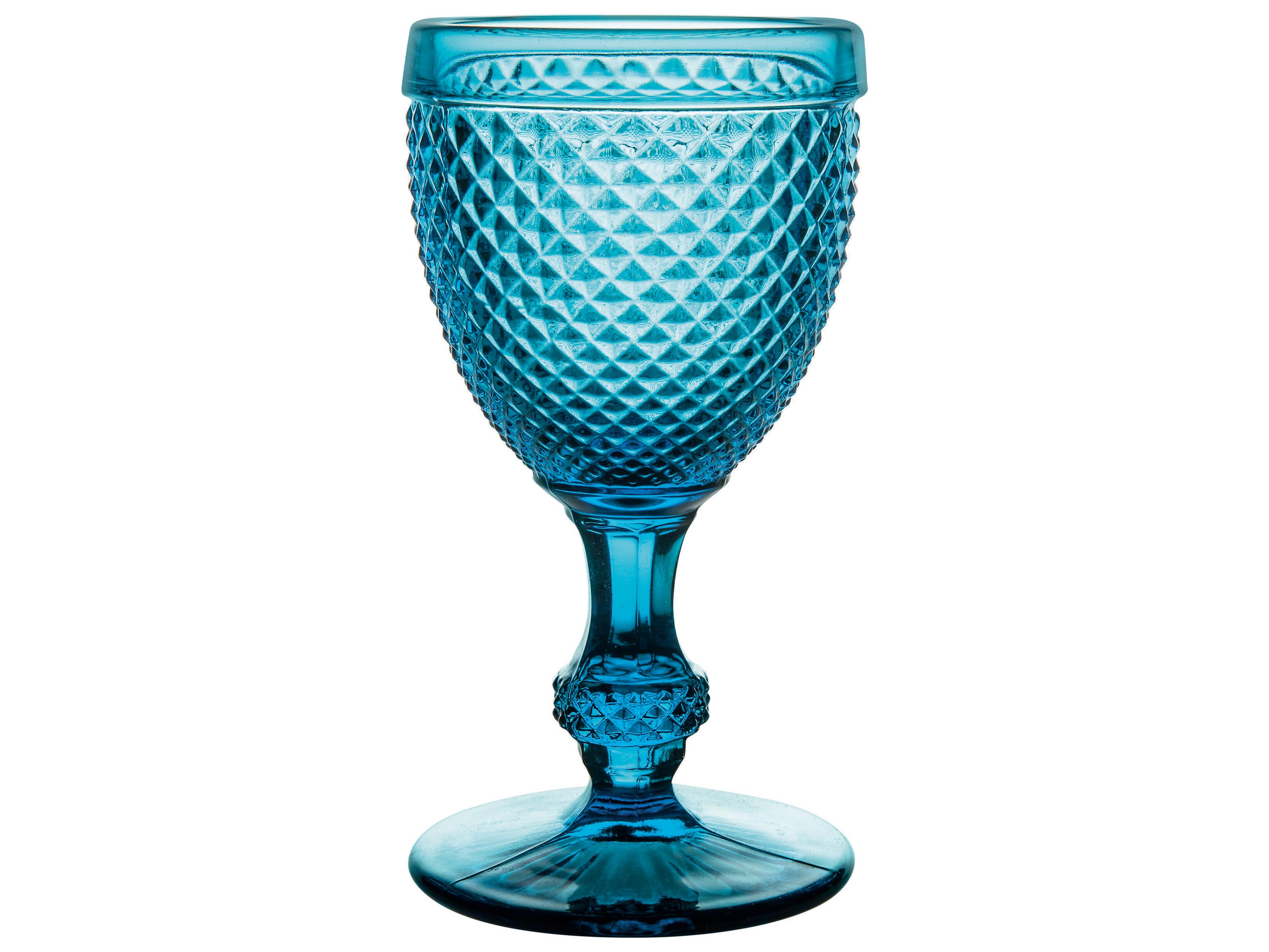 Vista Alegre Bicos Blue Water Goblet Set of 4