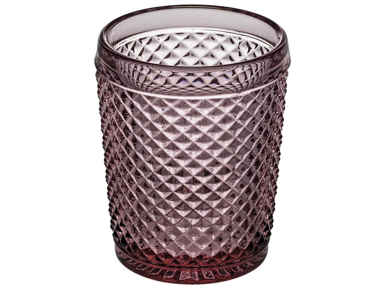 Vista Alegre Bicos Pink  Old Fashion Glass Set of 4