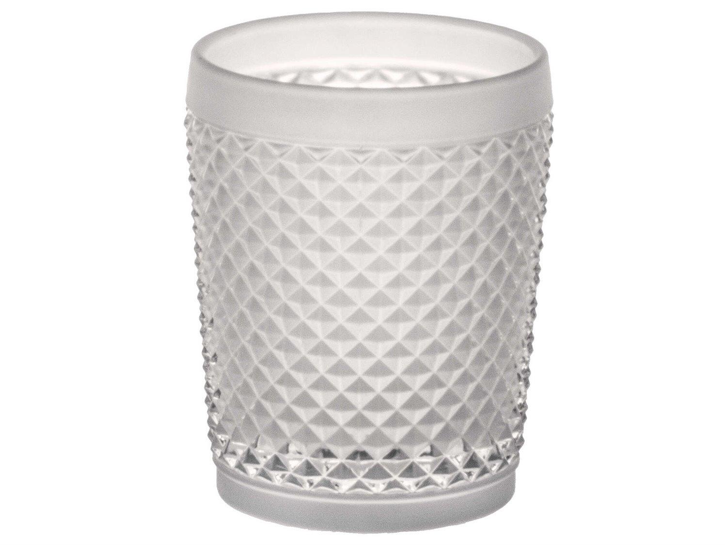 Vista Alegre Bicos Bicolor White Old Fashion Glass Set of 4