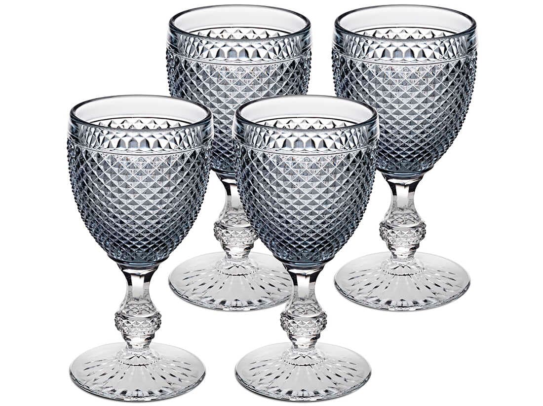 Vista Alegre Bicos Bicolor Grey Top Goblet Set of 4
