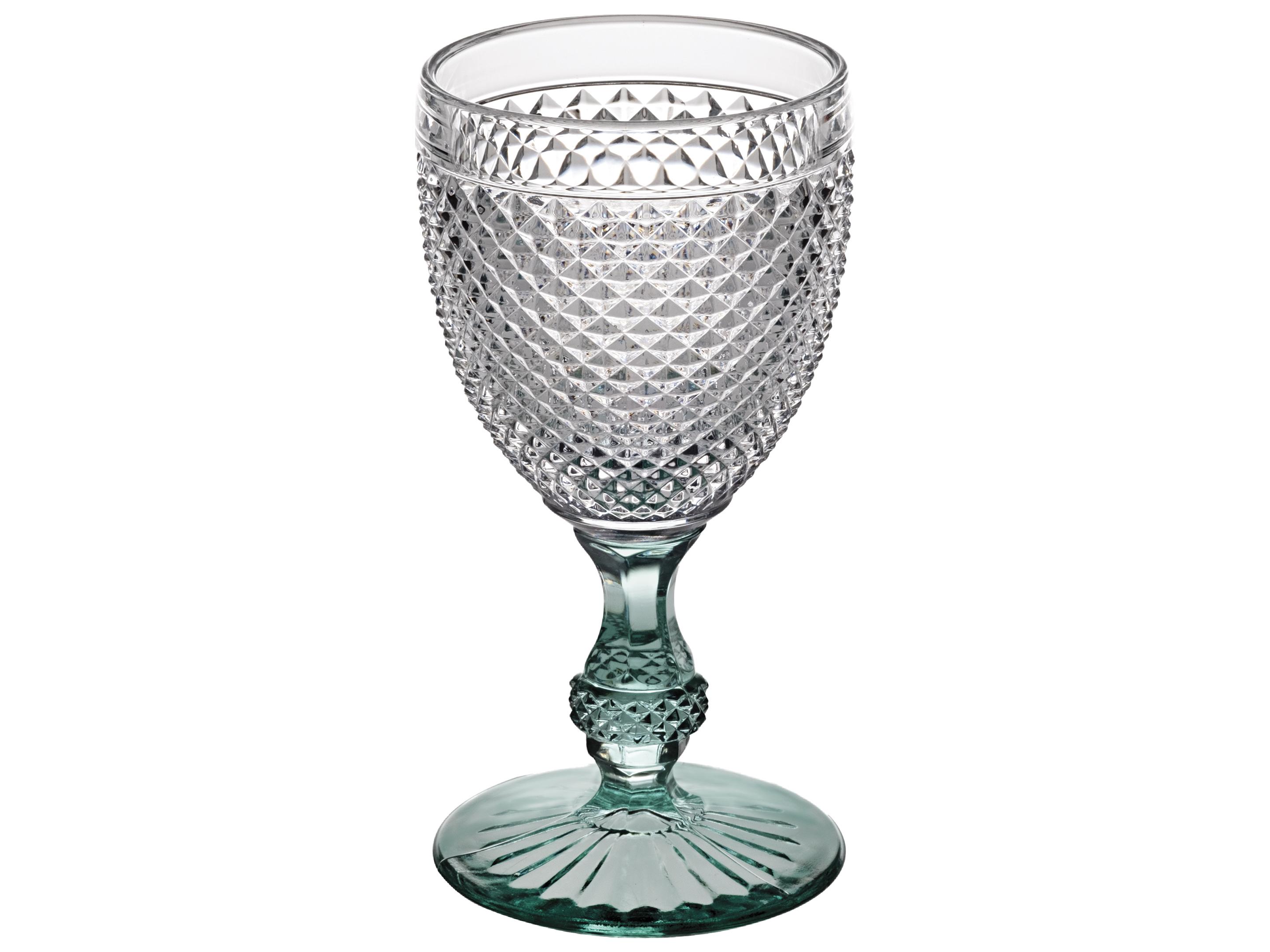 Vista Alegre Bicos Bicolor Mint Green Stem Goblet Set of 4