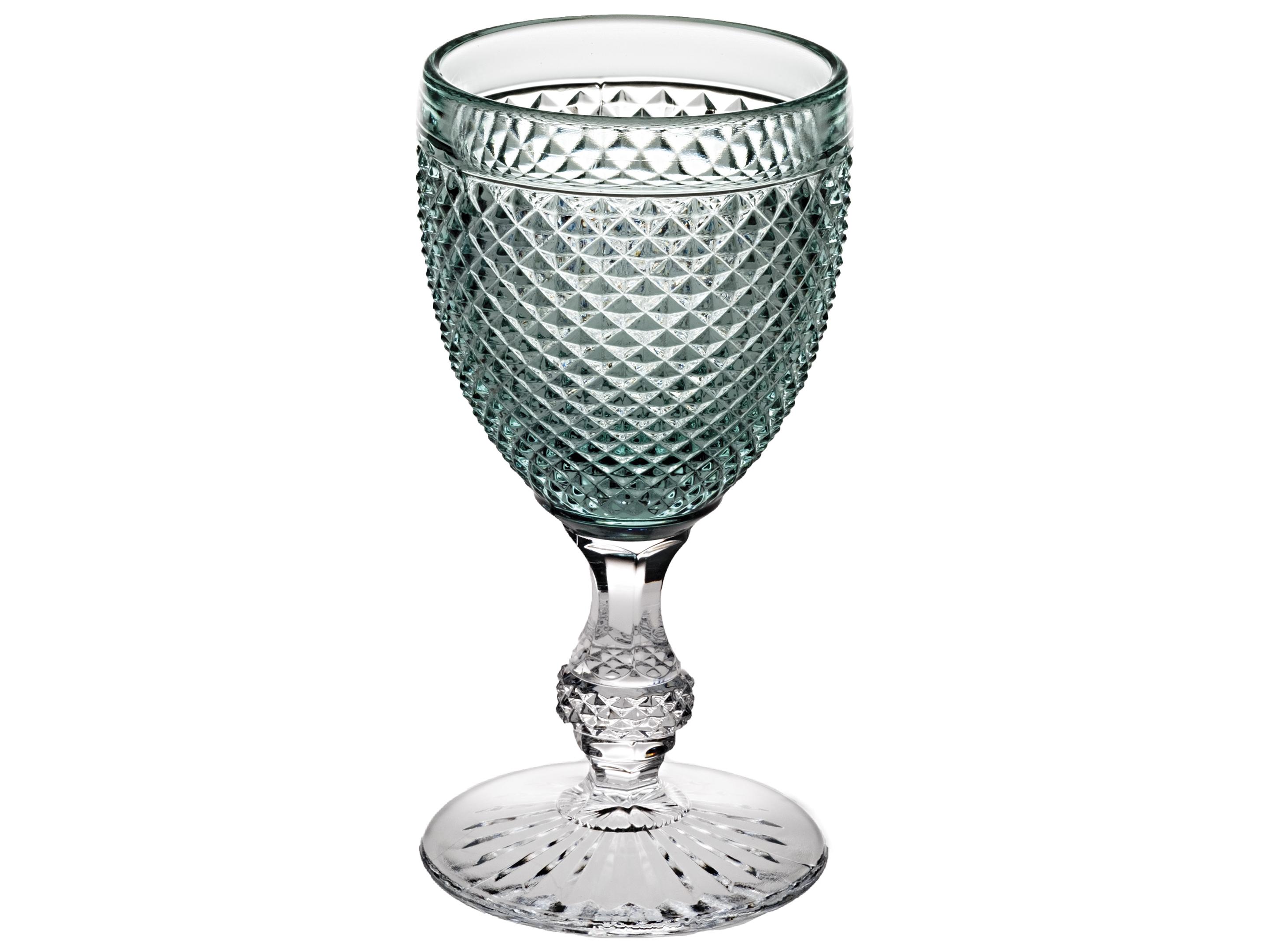 Vista Alegre Bicos Bicolor Mint Green Top Stem Goblet Set of 4