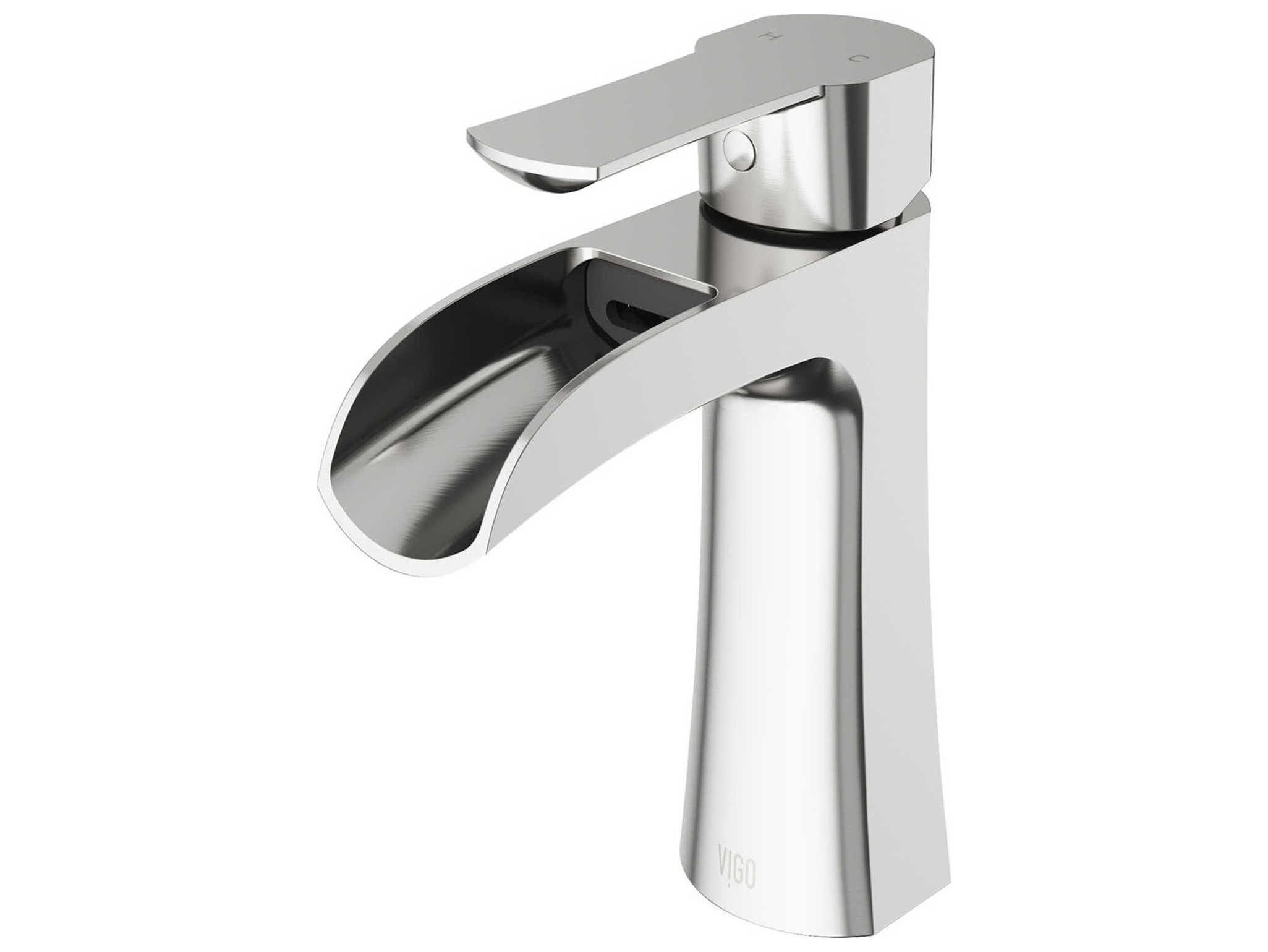 Vigo Paloma Brushed Nickel 1-Handle Waterfall Vessel Bathroom Faucet