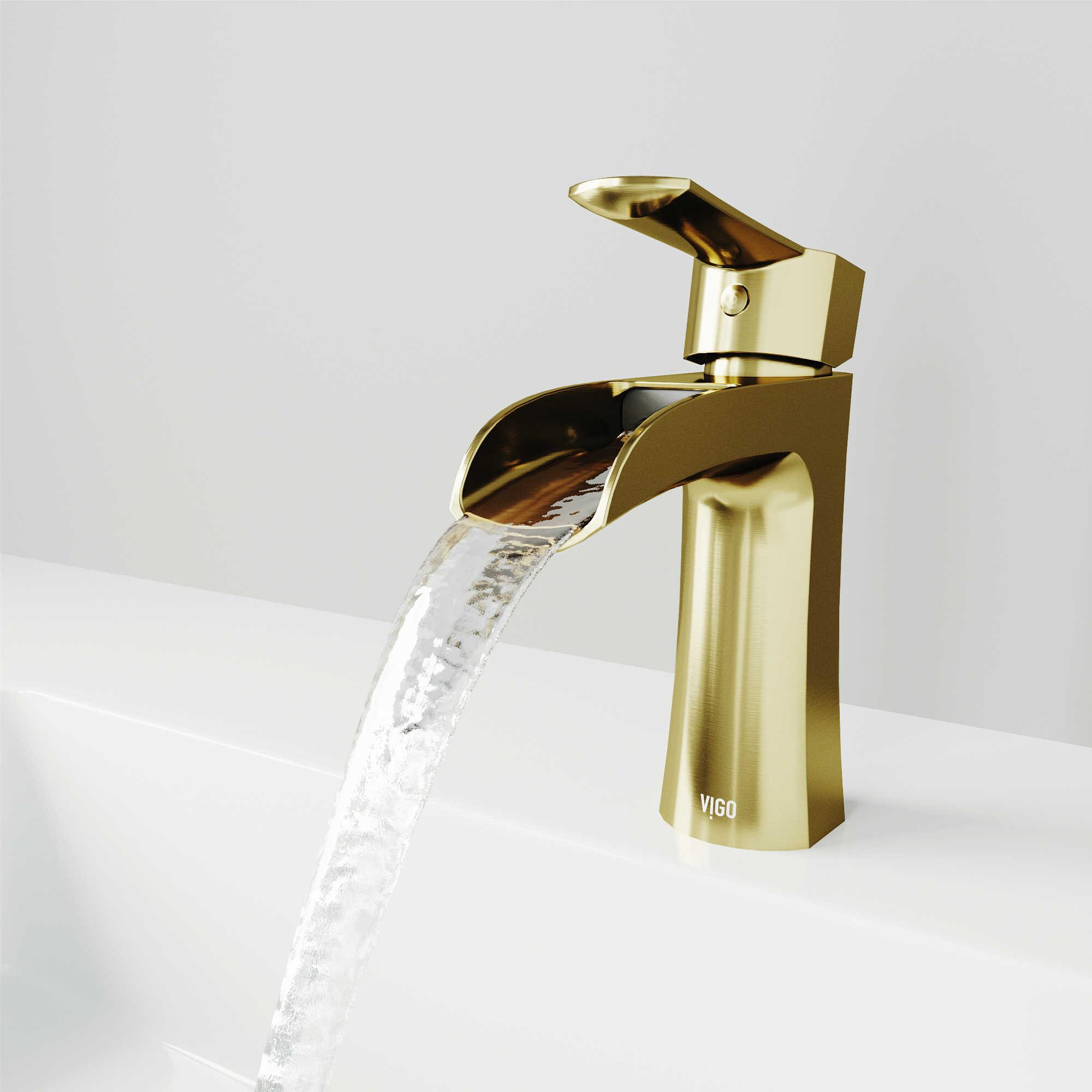 Vigo Paloma Matte Brushed Gold Bathroom Faucet
