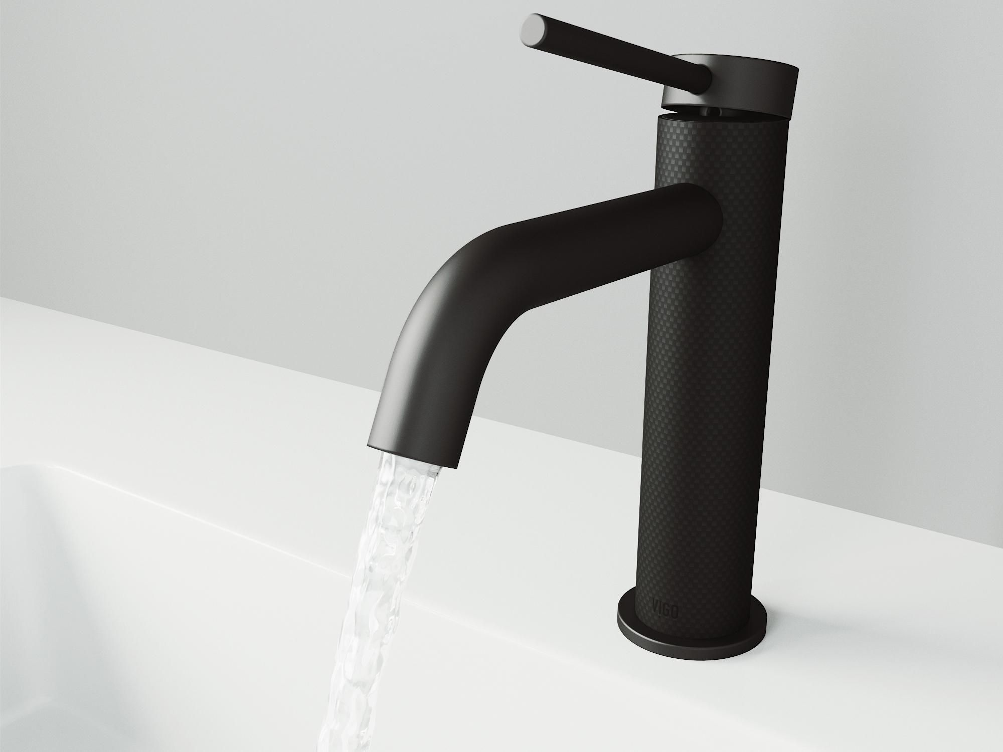 Vigo Madison Matte Black 1-Handle Vanity Bathroom Faucet