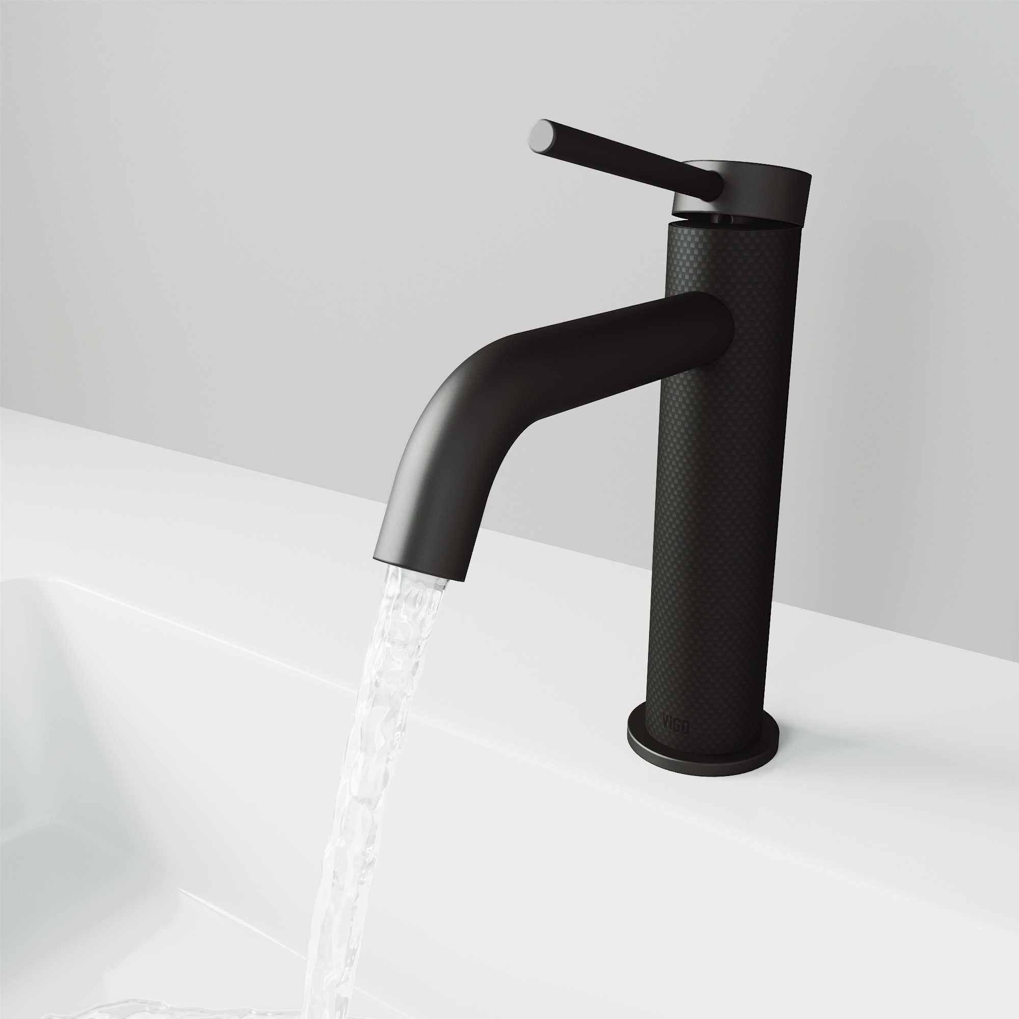 Vigo Madison Matte Black 1-Handle Vanity Bathroom Faucet
