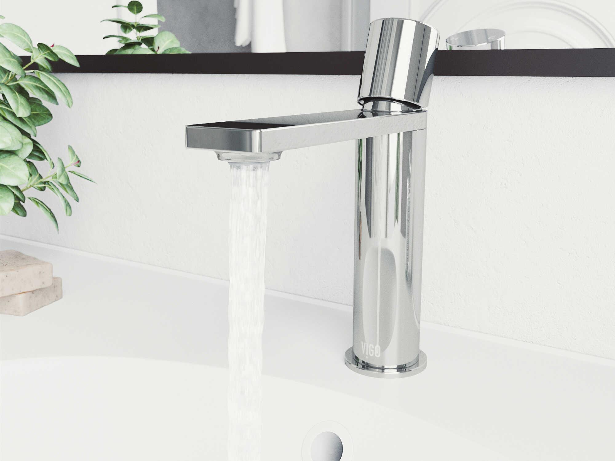 Vigo Halsey Chrome 1-Handle Bathroom Faucet