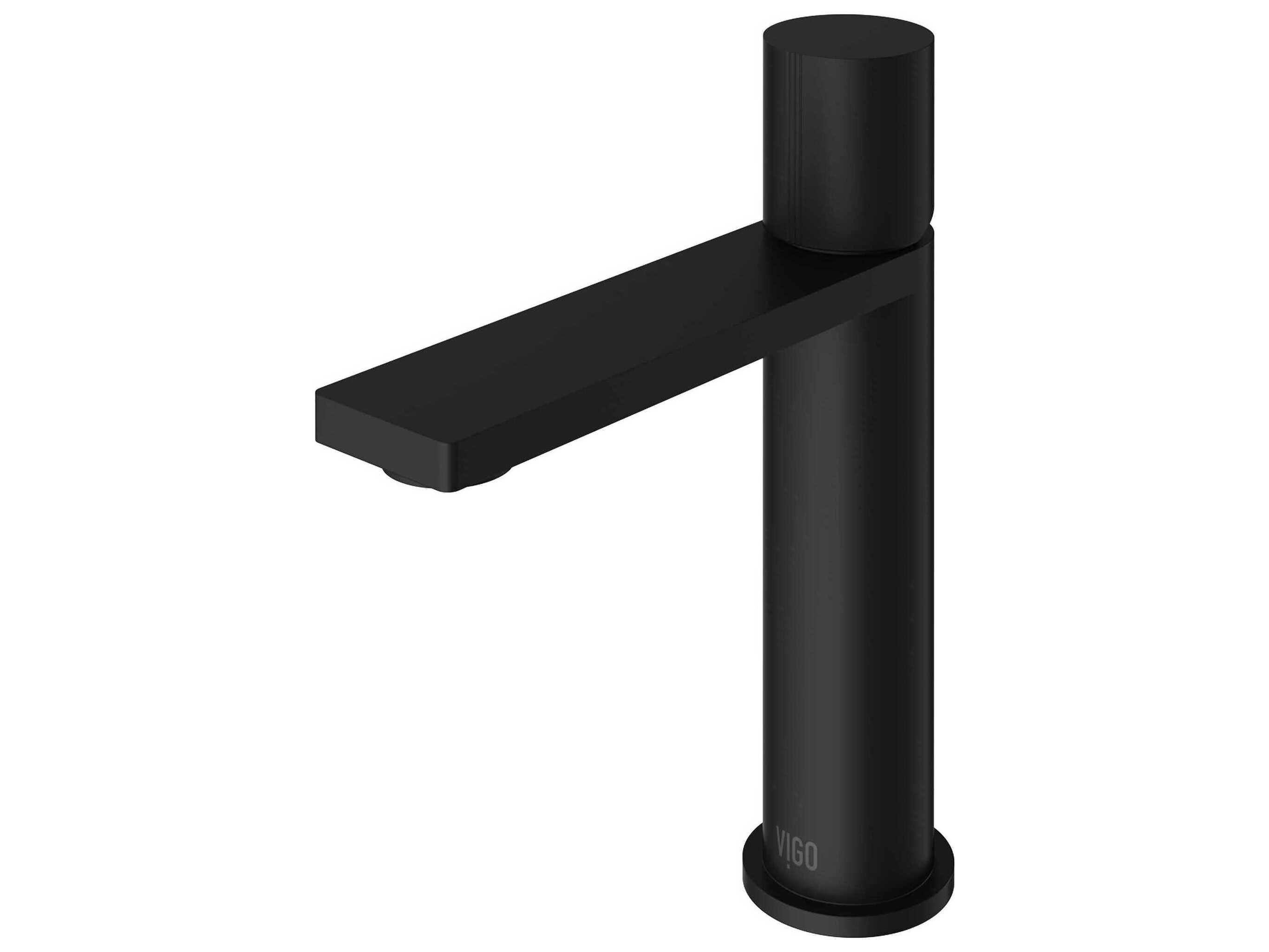 Vigo Halsey Matte Black 1-Handle Bathroom Faucet