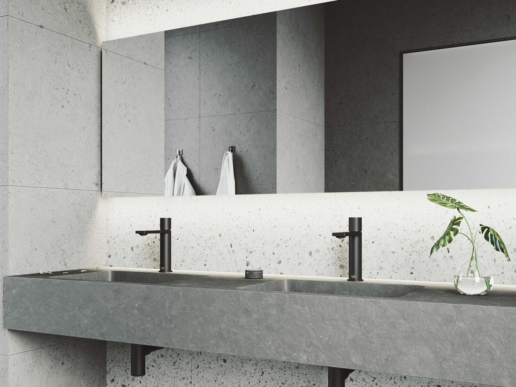 Vigo Halsey Matte Black 1-Handle Bathroom Faucet