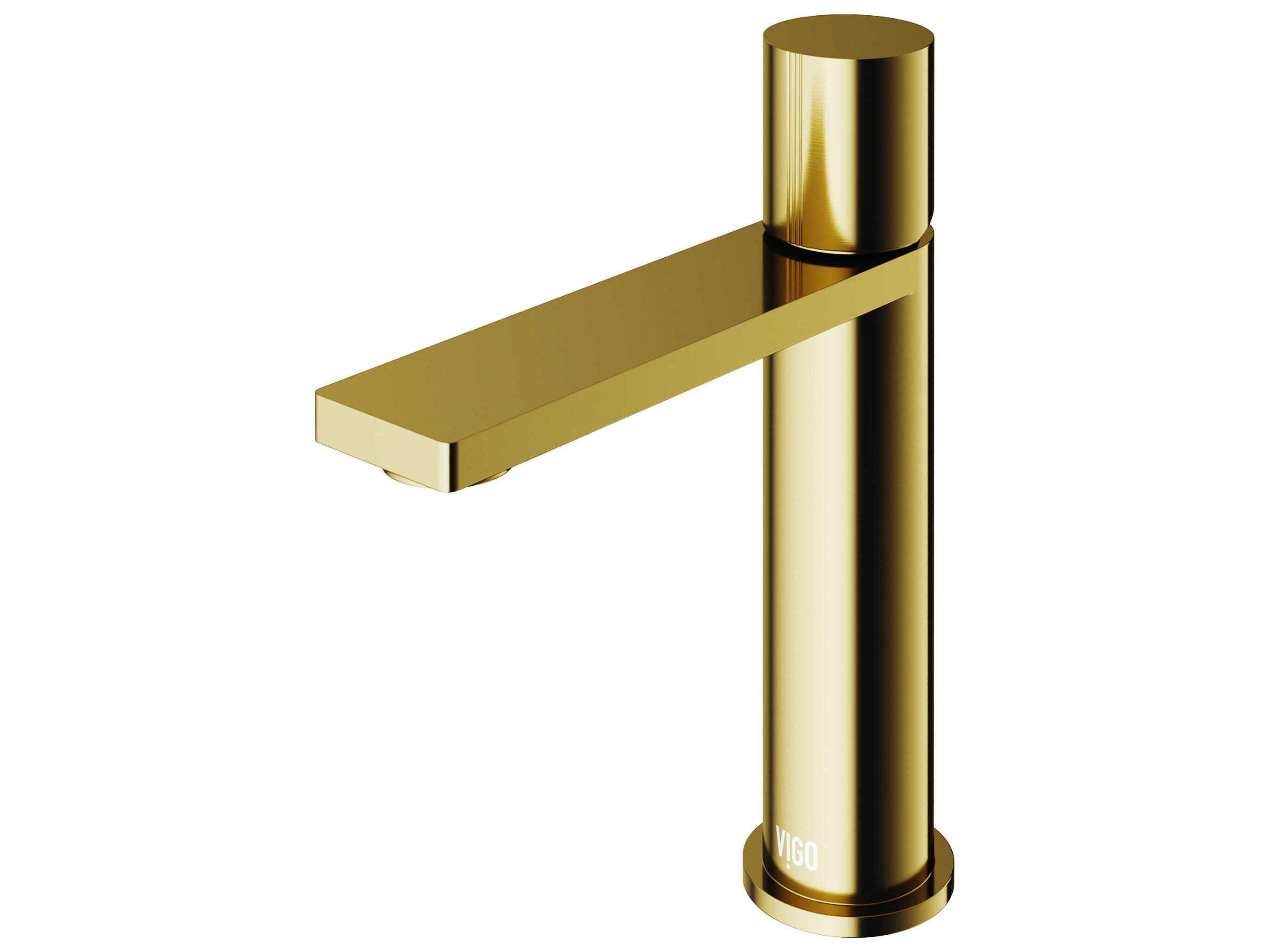 Vigo Halsey Matte Gold 1-Handle Bathroom Faucet