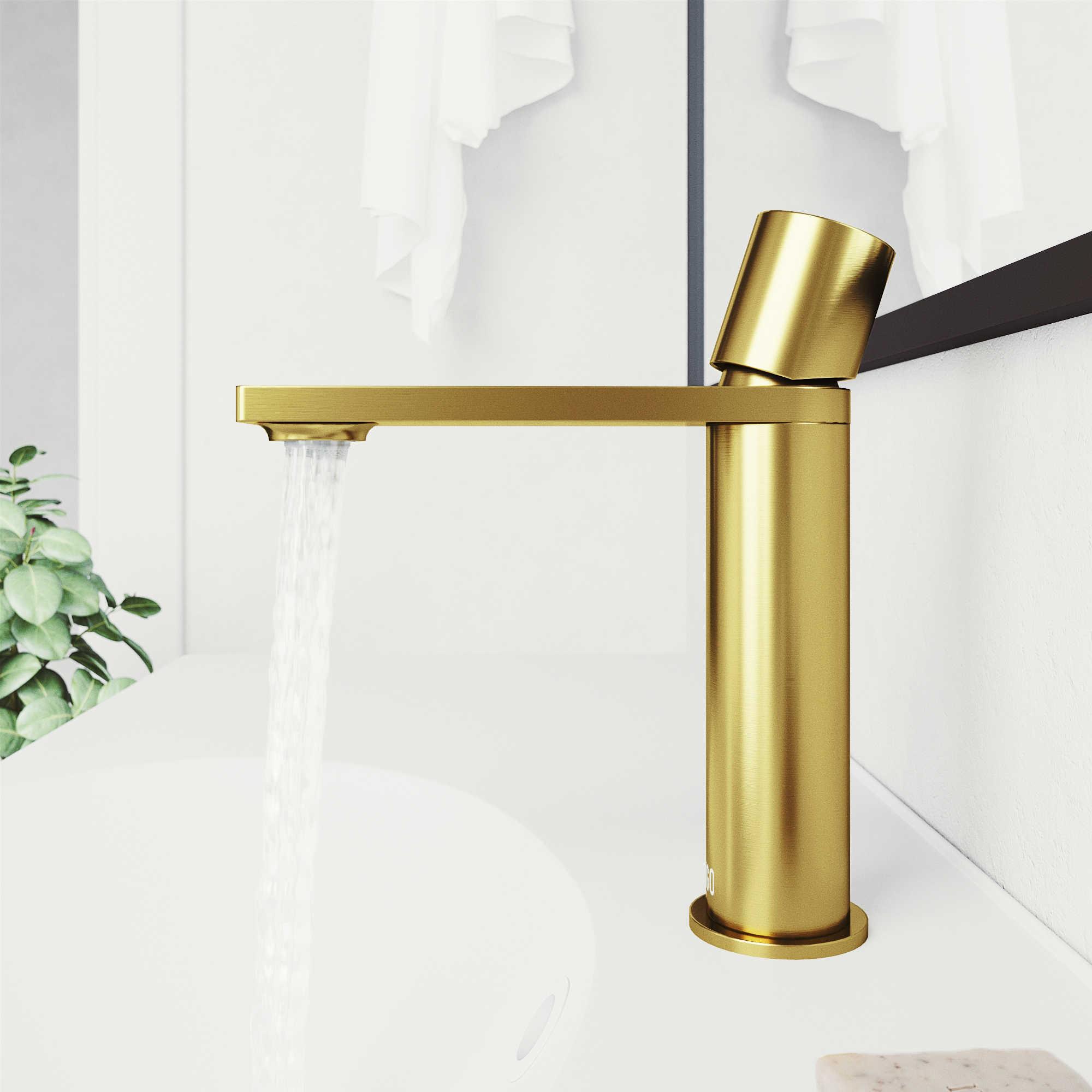Vigo Halsey Matte Gold 1-Handle Bathroom Faucet