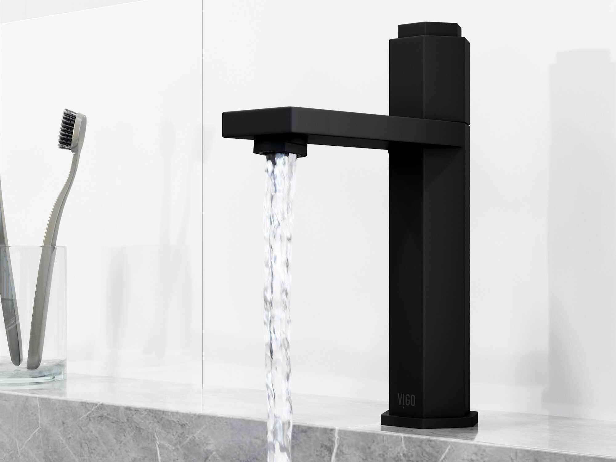 Vigo Nova Button Operated Bathroom Faucet