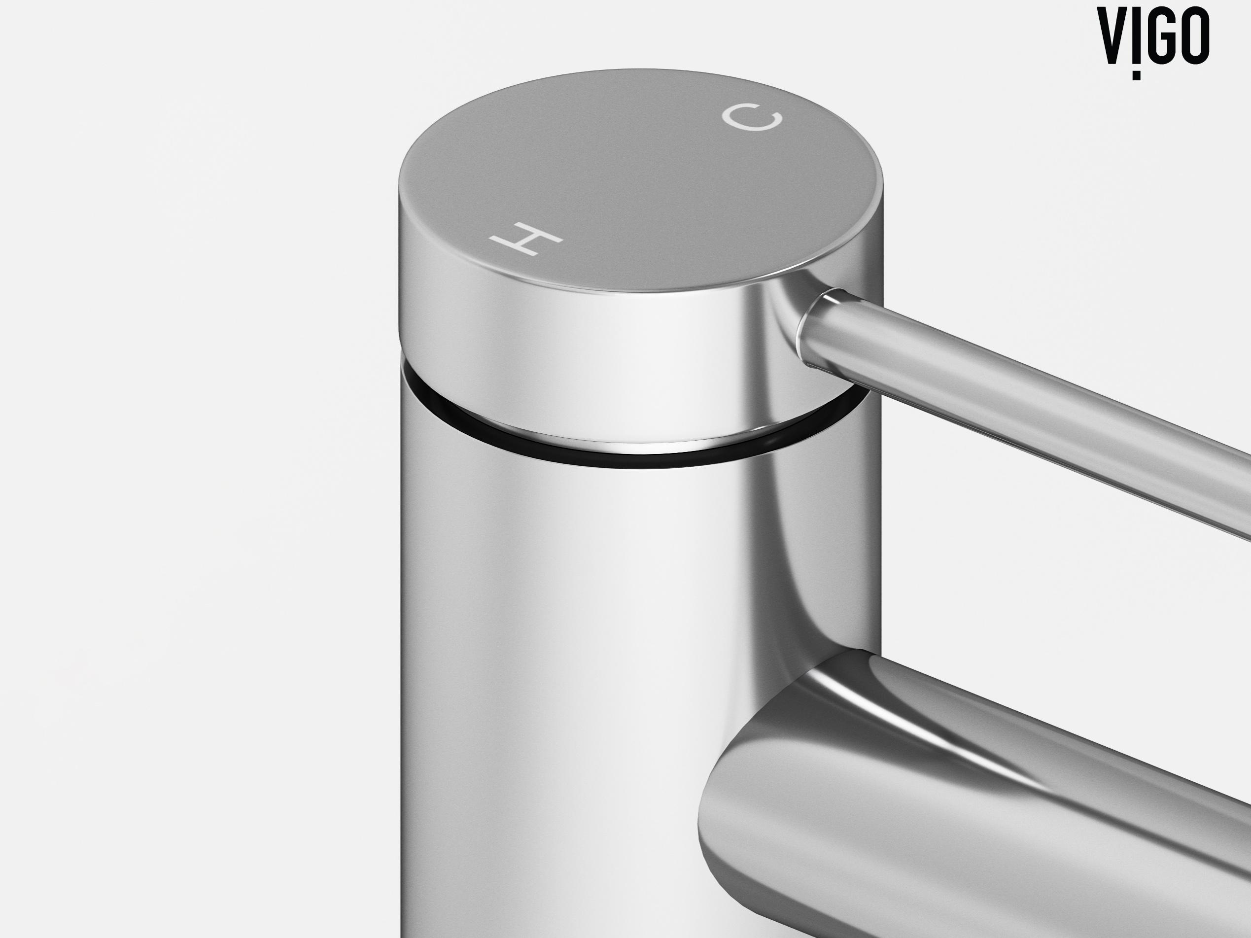 Vigo Jewel Single Hole Chrome Bathroom Faucet