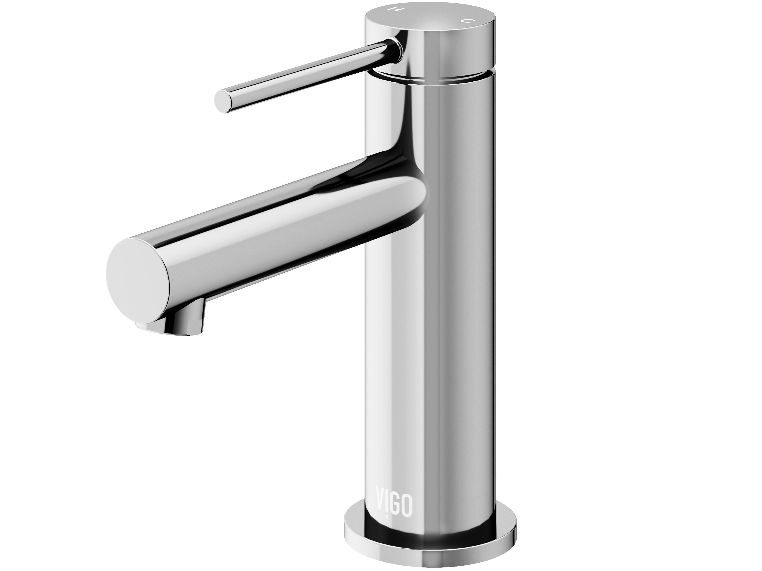 Vigo Jewel Single Hole Chrome Bathroom Faucet