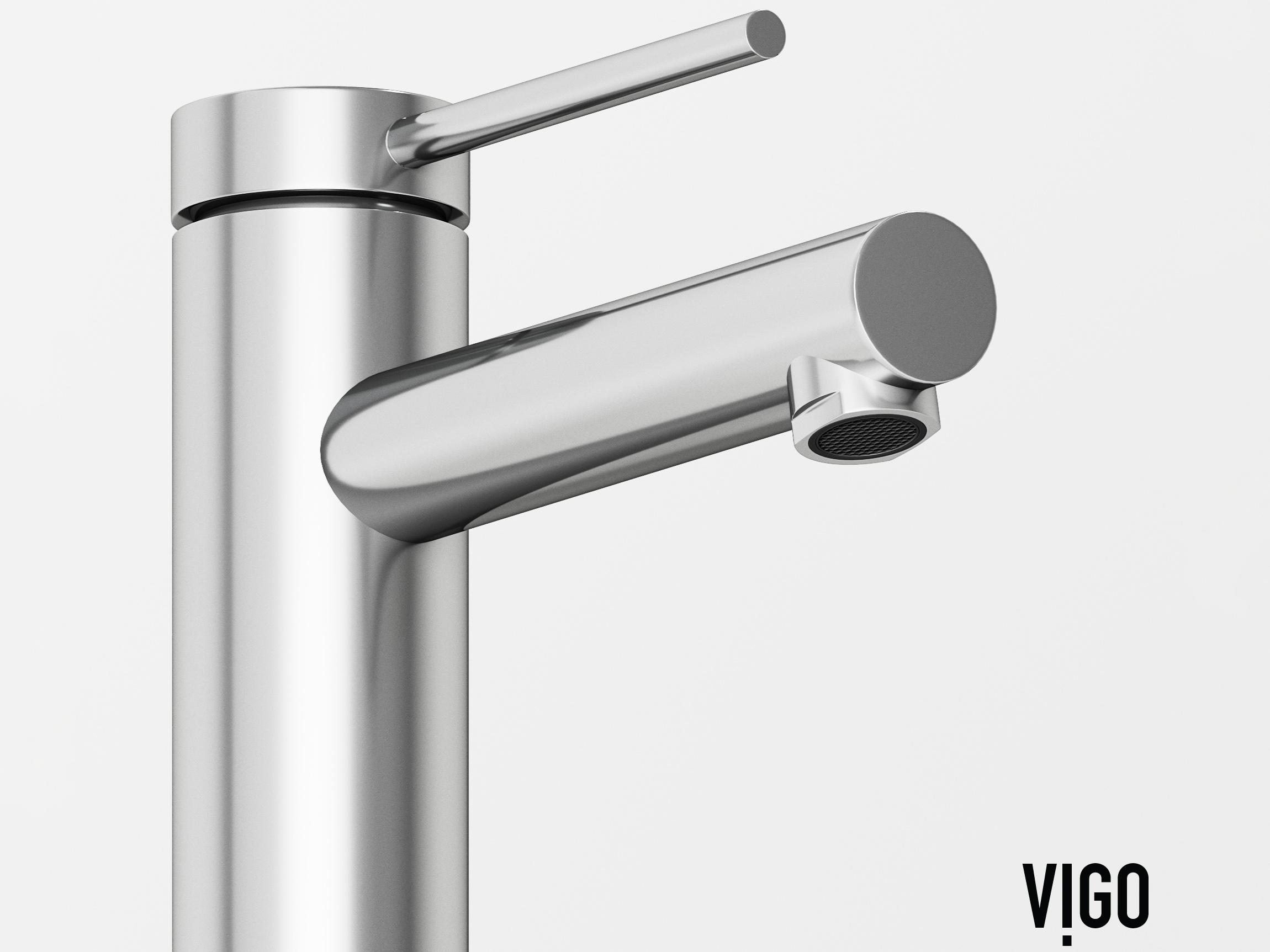 Vigo Jewel Single Hole Chrome Bathroom Faucet